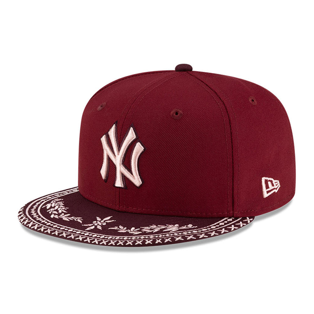 NEW YORK YANKEES MLB FLOURISHES RED MAROON WS 1923 / NEW ERA 59FIFTY