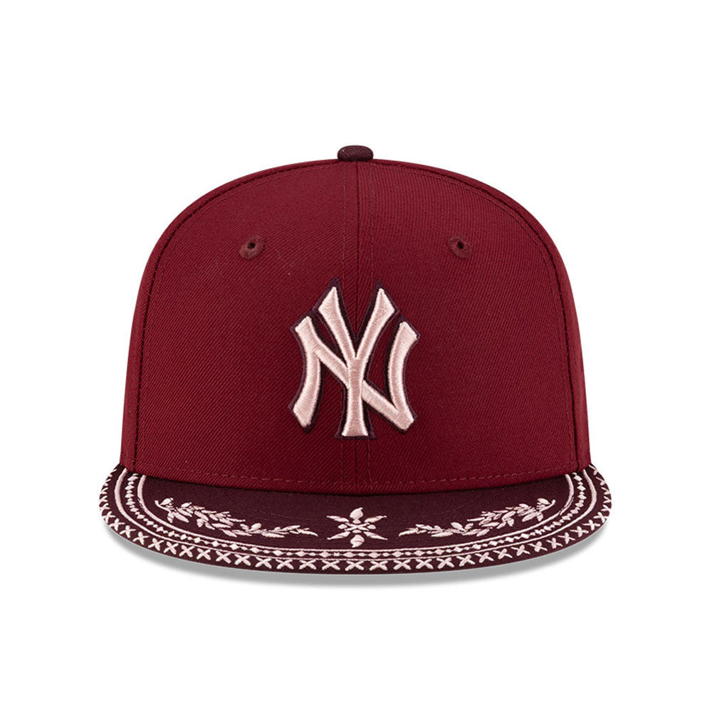 NEW YORK YANKEES MLB FLOURISHES RED MAROON WS 1923 / NEW ERA 59FIFTY