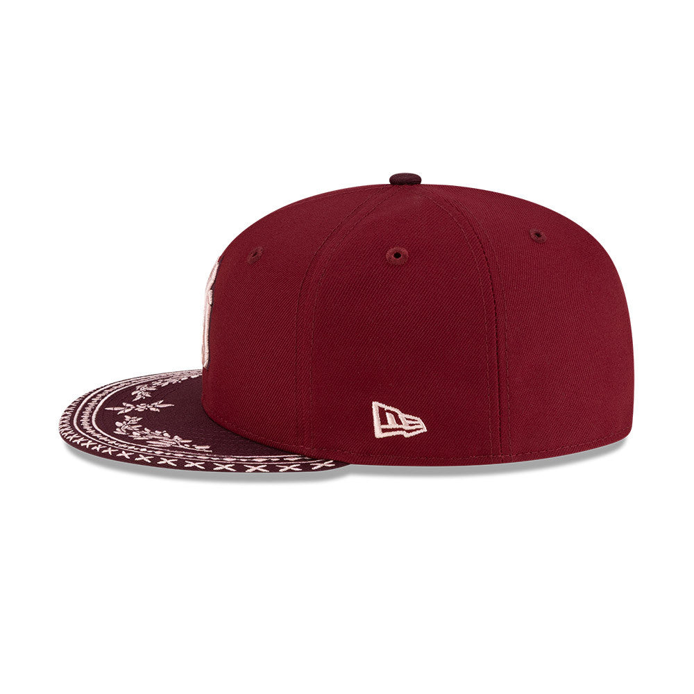 NEW YORK YANKEES MLB FLOURISHES RED MAROON WS 1923 / NEW ERA 59FIFTY