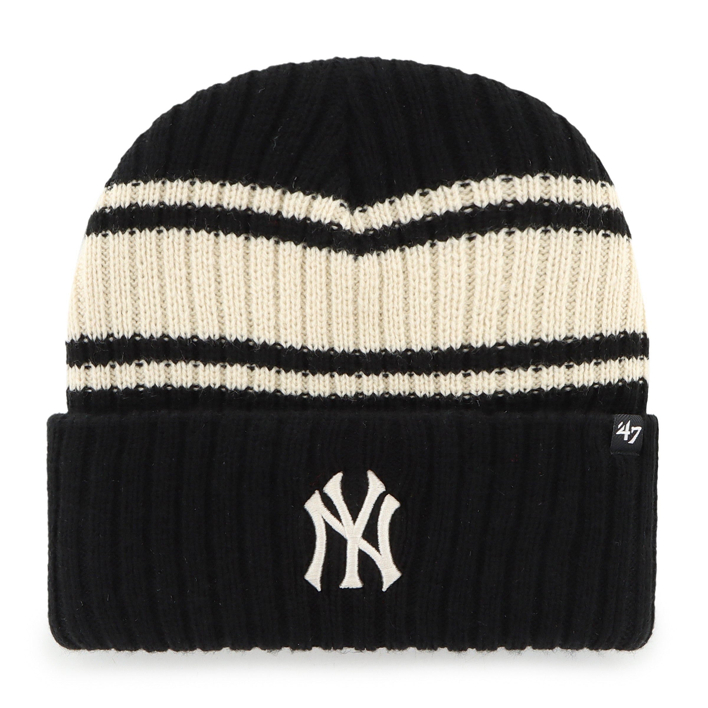 MLB NEW YORK YANKEES HARBOR STRIPE / 47 CUFF KNIT BLACK