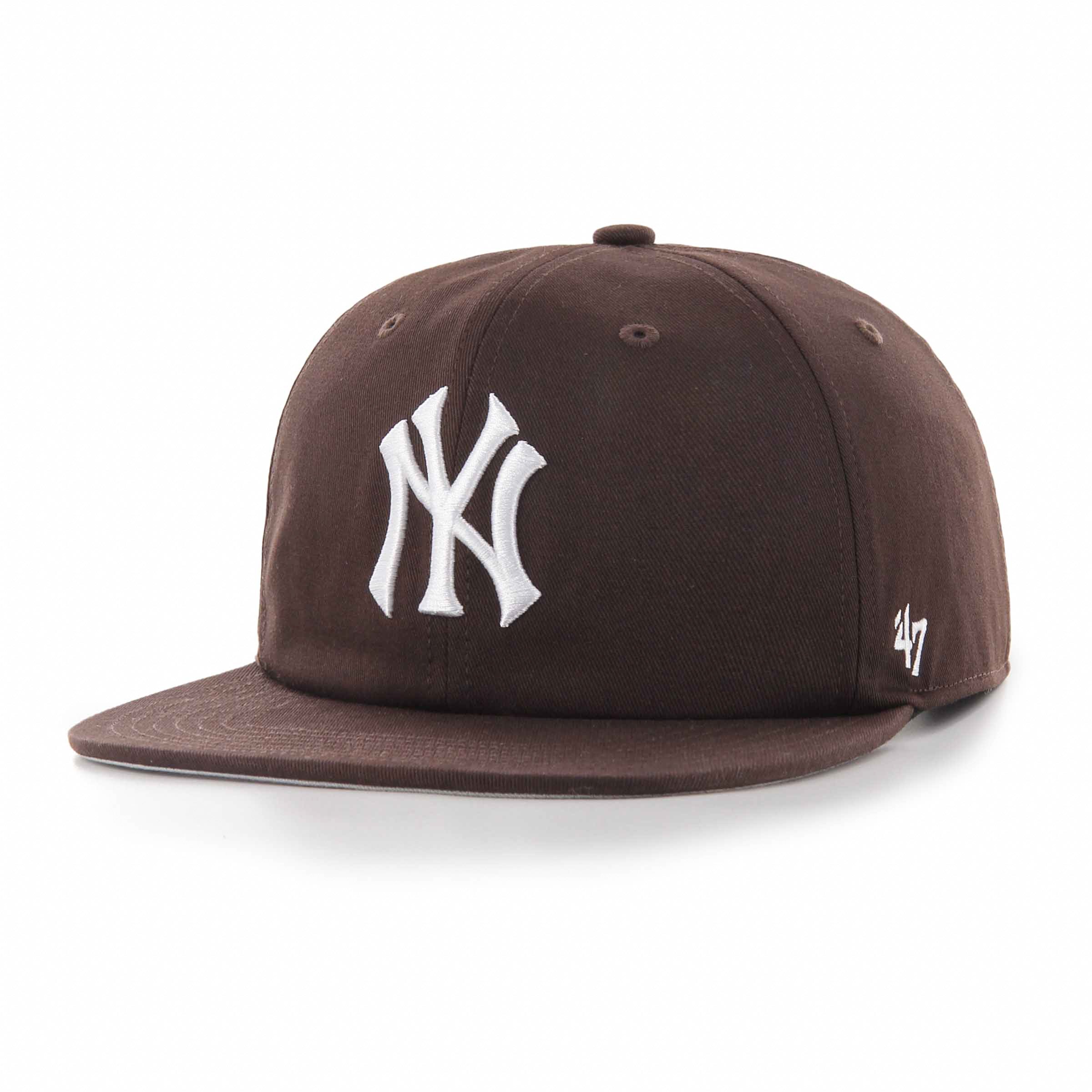 NEW YORK YANKEES MLB BROWN GREY UV / '47 FLAT SNAPBACK CAPTAIN
