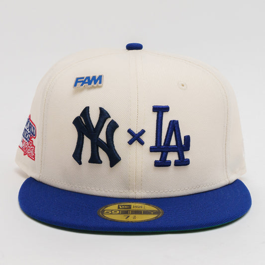 NEW ERA 59FIFTY MLB NEW YORK YANKEES X LOS ANGELES DODGERS WORLD SERIES 1981 TWO TONE / KELLY GREEN UV FITTED CAP