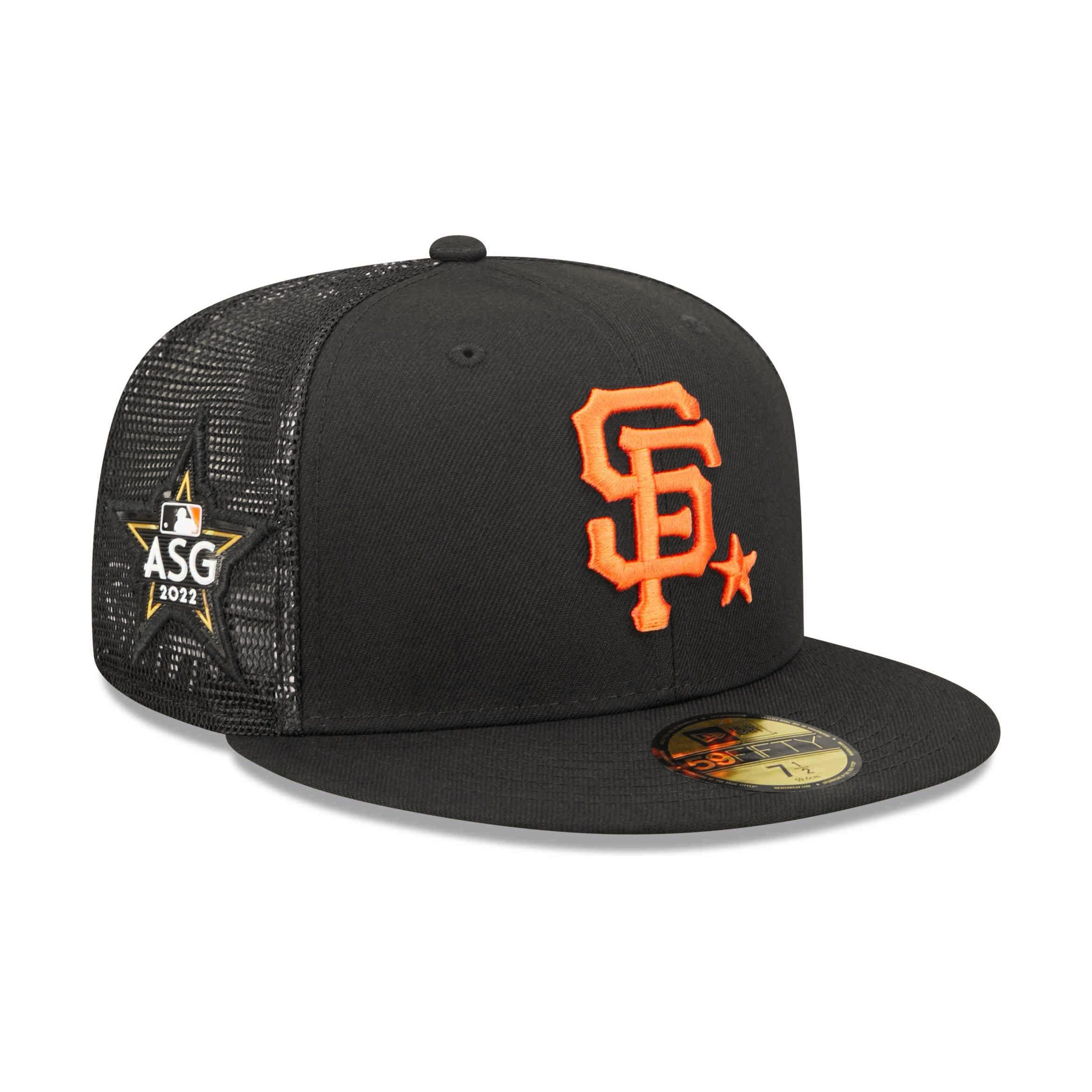 NEW ERA 59FIFTY MLB SAN FRANCISCO GIANTS ALL STAR GAME 2022 BLACK / TROPIC GREY UV FITTED TRUCKER CAP