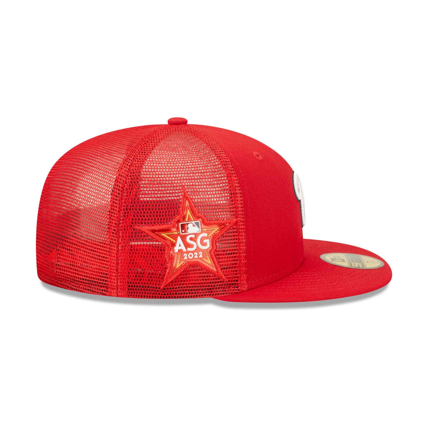NEW ERA 59FIFTY MLB WASHINGTON NATIONALS ALL STAR GAME 2022 RED / TROPIC RED UV FITTED TRUCKER CAP