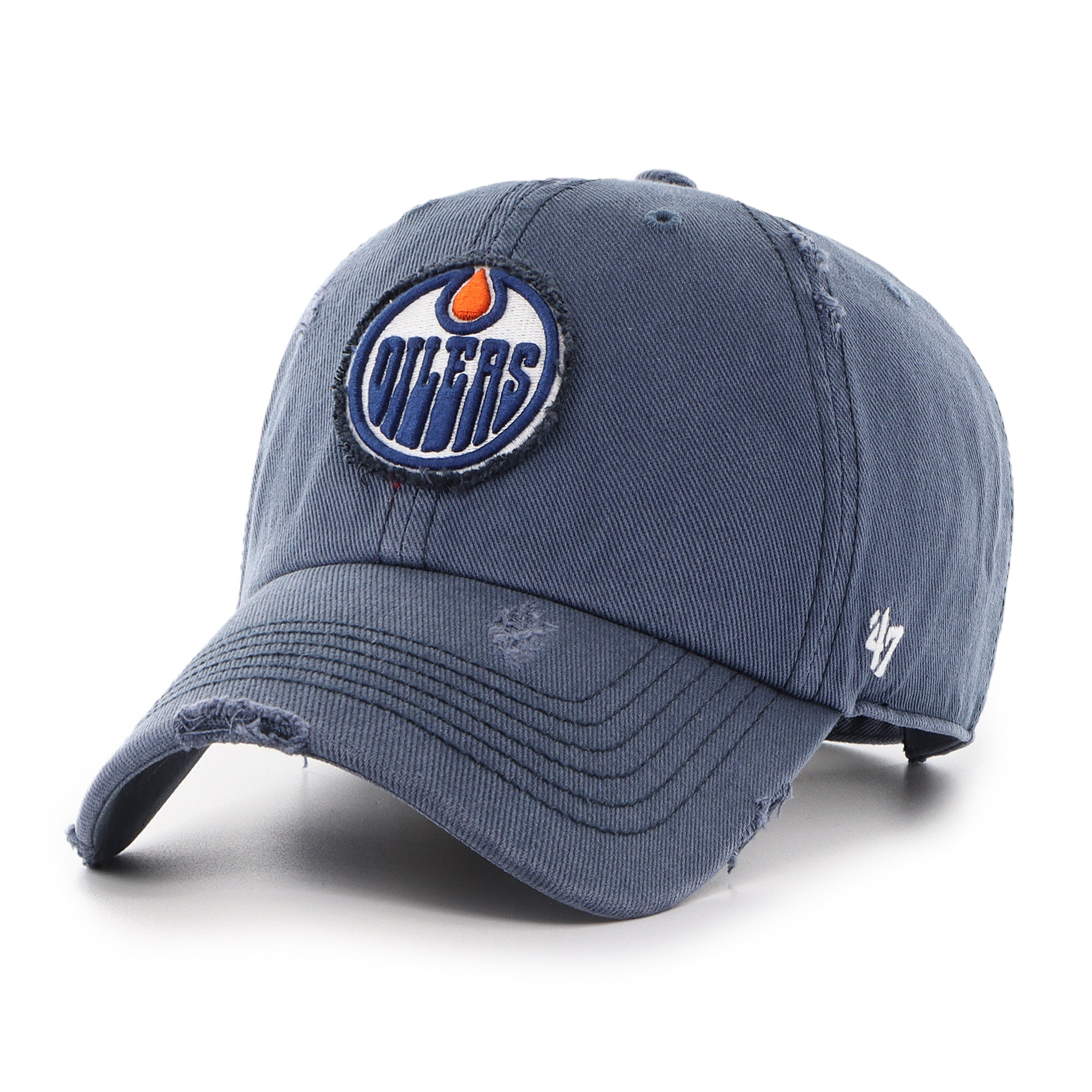 EDMONTON OILERS NHL NAVY/ '47 WEATHERED CLEAN UP