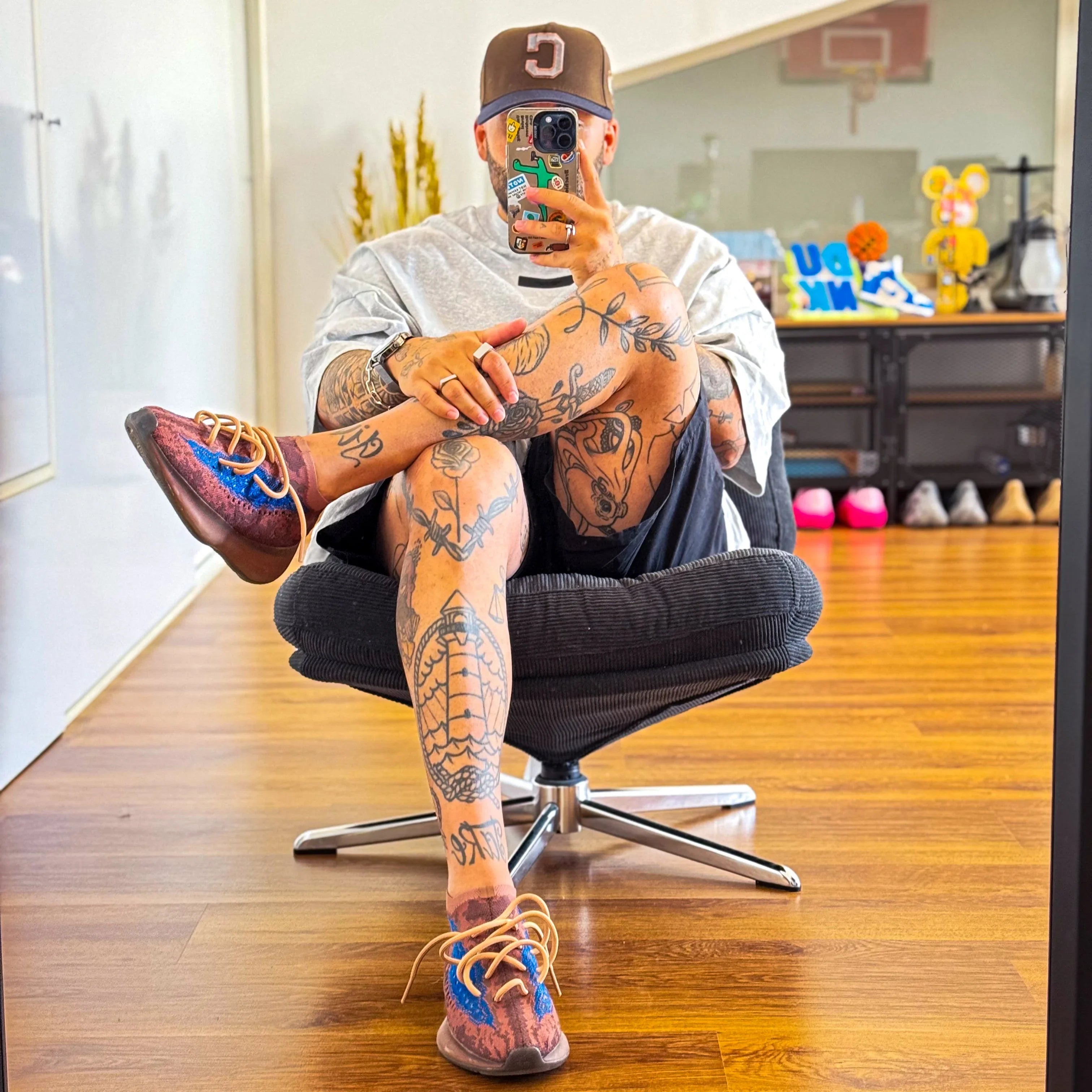 CLEVELAND INDIANS MLB WALNUT GREY UV / NEW ERA 9FORTY A-FRAME