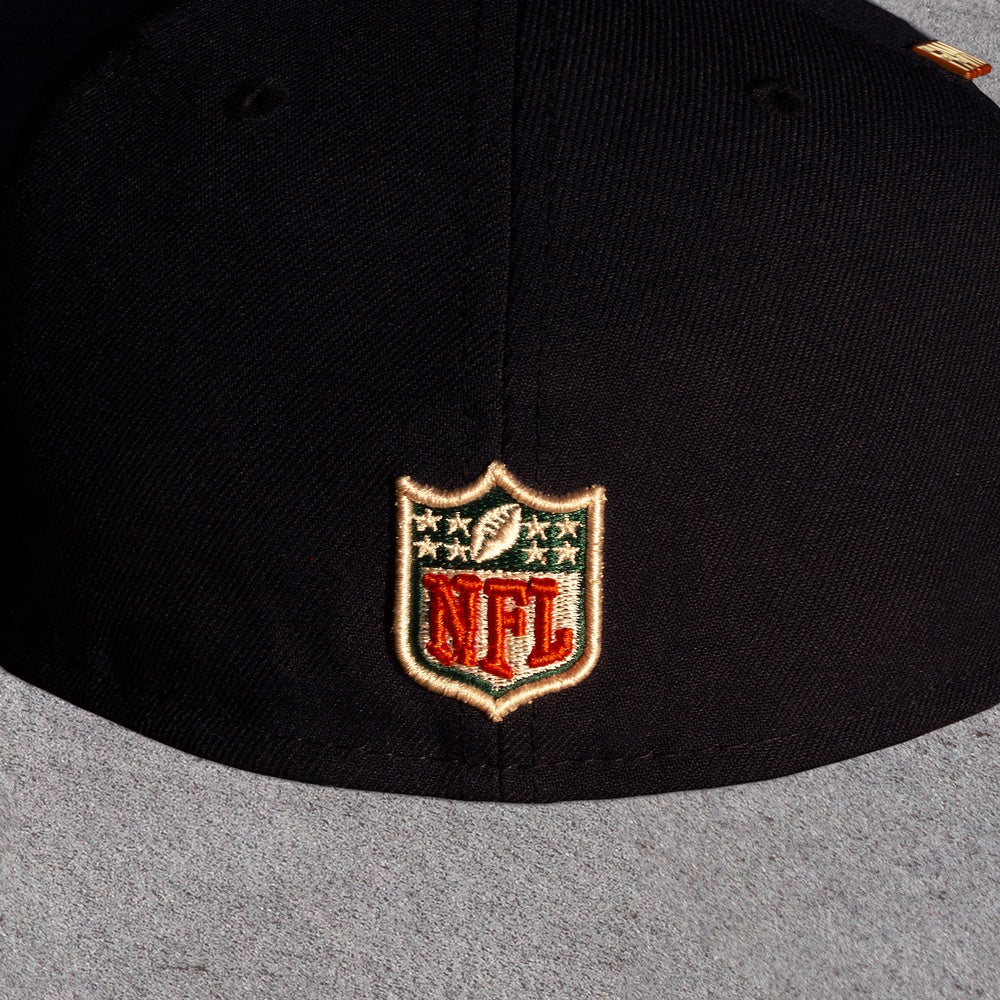 NEW ERA 59FIFTY NFL LAS VEGAS RAIDERS LAS VEGAS RAIDERS SIDE PATCH TWO TONE / DARK GREEN UV FITTED CAP