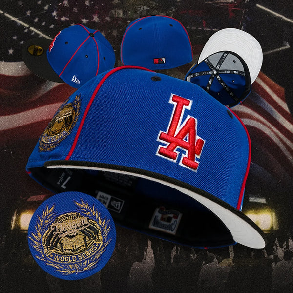 LOS ANGELES DODGERS MLB LAUREL WS BLUE WHITE UV NEW ERA 59FIFTY FITT
