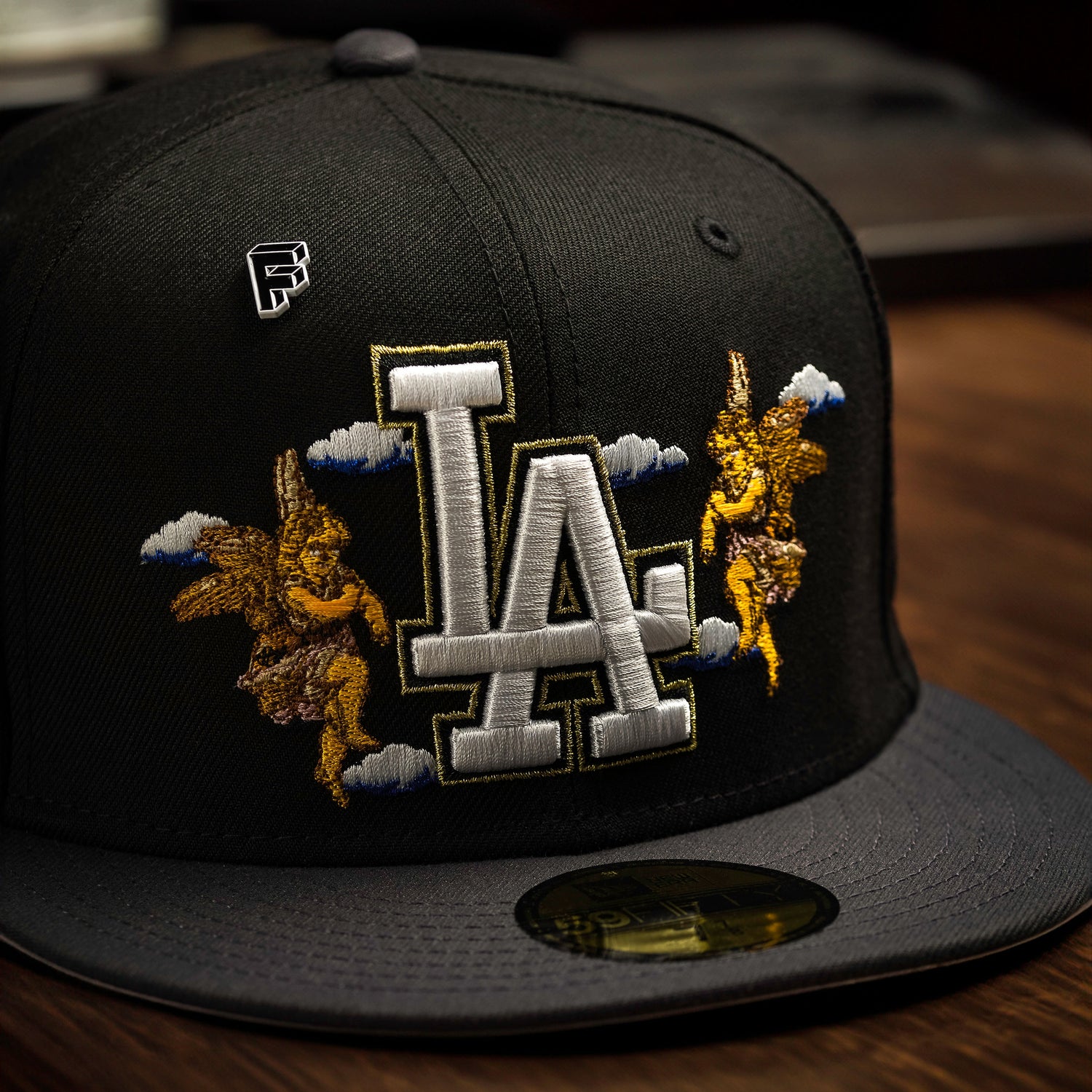 LOS ANGELES DODGERS MLB BLACK GRAPHITE TWO TONE PINK UV / NEW ERA 59FIFTY CAP