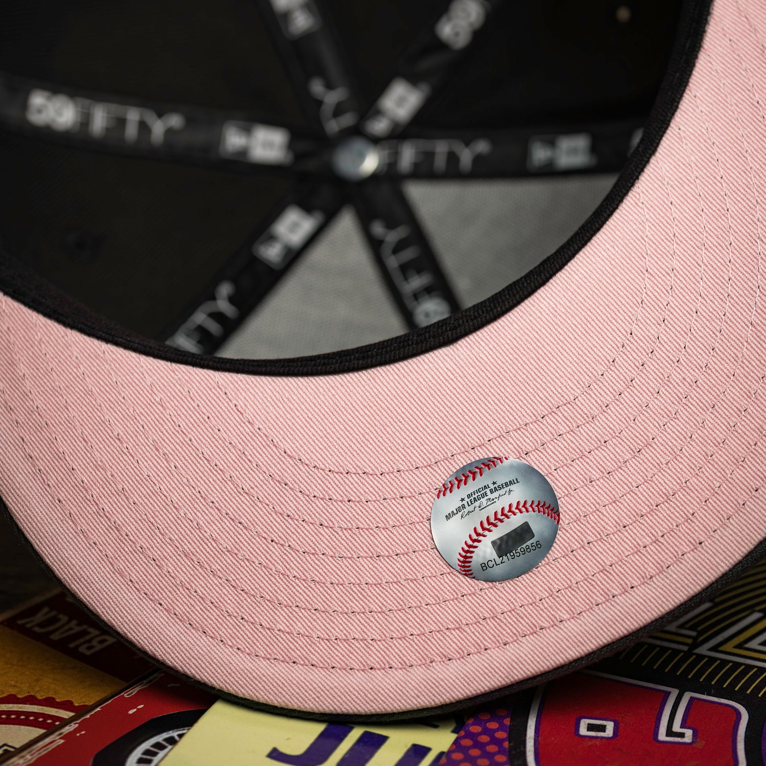 LOS ANGELES DODGERS MLB BLACK GRAPHITE TWO TONE PINK UV / NEW ERA 59FIFTY CAP