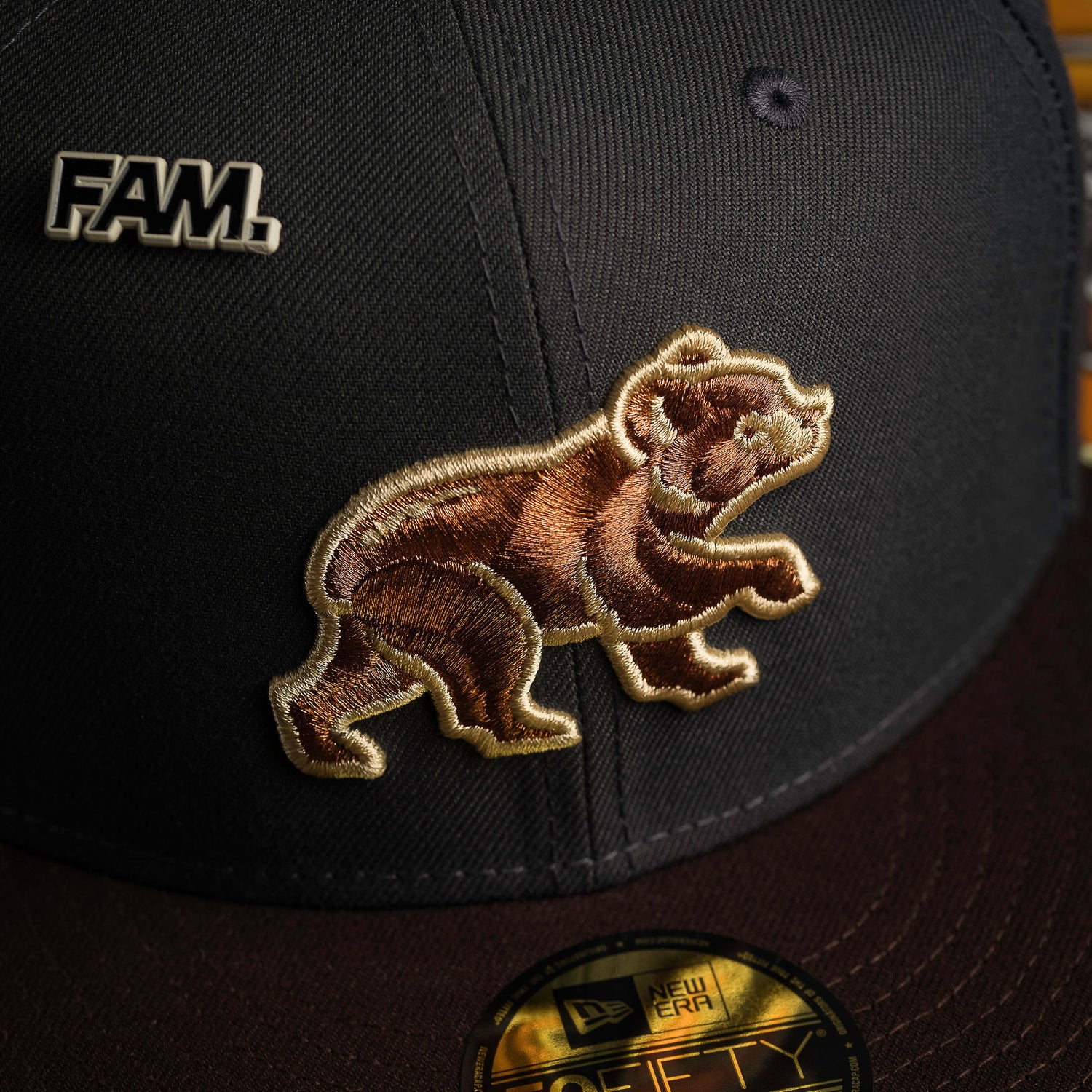 CHICAGO CUBS MLB GRAPHITE BURNT WOOD TWO TONE GREY UV / NEW ERA 59FIFTY CAP