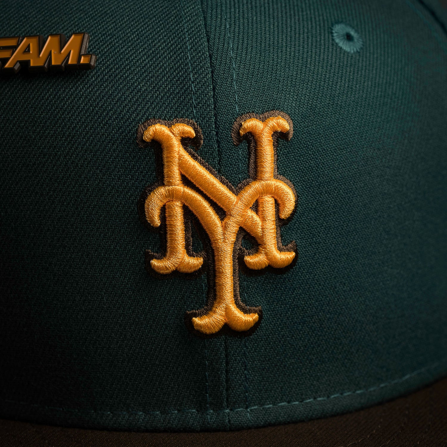 NEW YORK METS MLB GREEN WALNUT TWO TONE ORANGE UV / NEW ERA 59FIFTY TRUCKER CAP