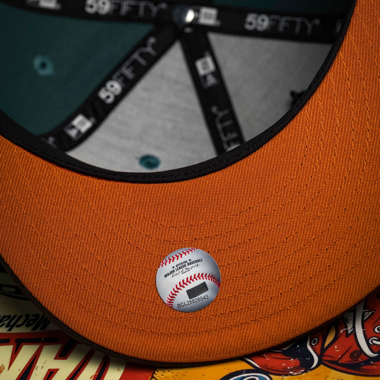 NEW YORK METS MLB GREEN WALNUT TWO TONE ORANGE UV / NEW ERA 59FIFTY TRUCKER CAP