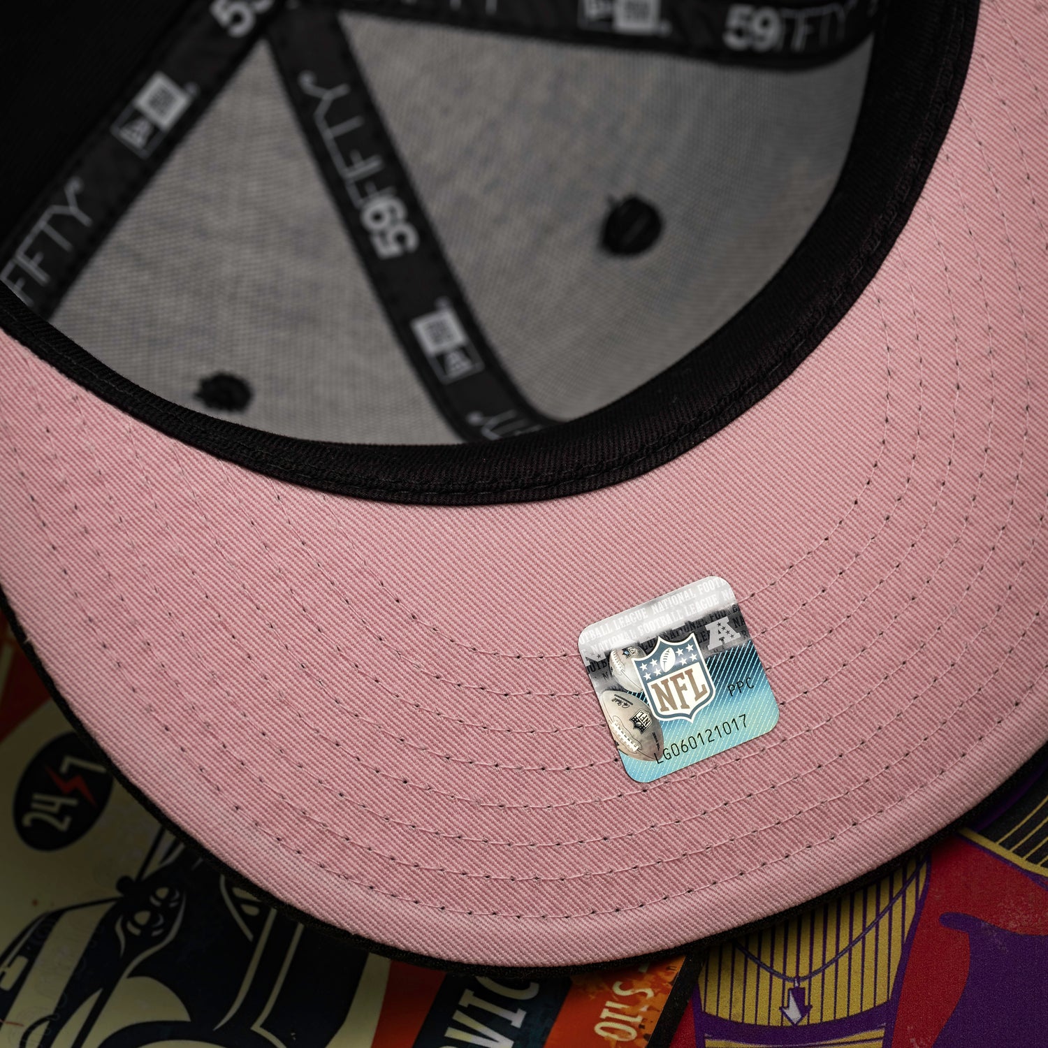 LAS VEGAS RAIDERS NFL BLACK PINK UV / NEW ERA 59FIFTY CAP