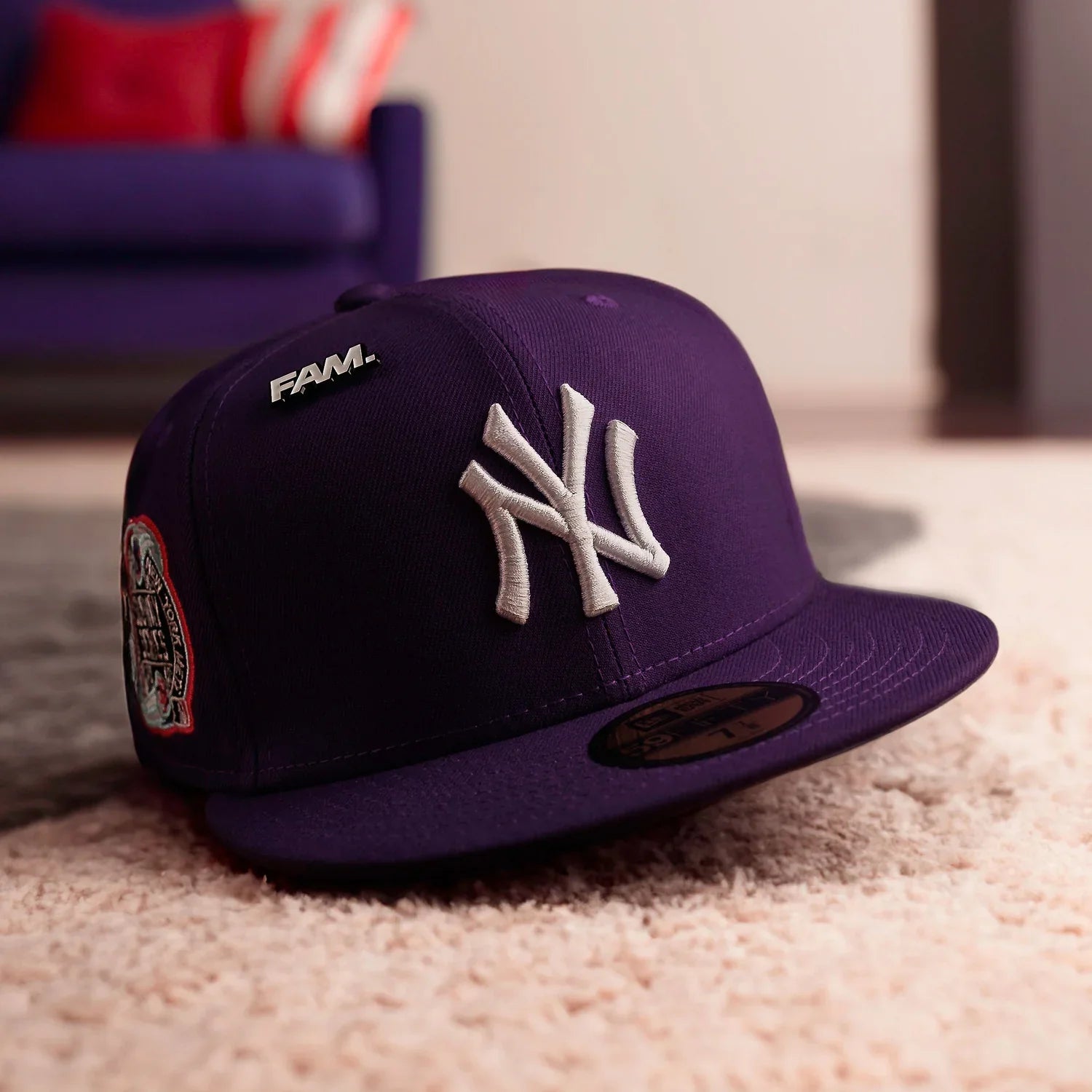 NEW YORK YANKEES MLB PURPLE BLUE UV / NEW ERA 59FIFTY FITTED CAP