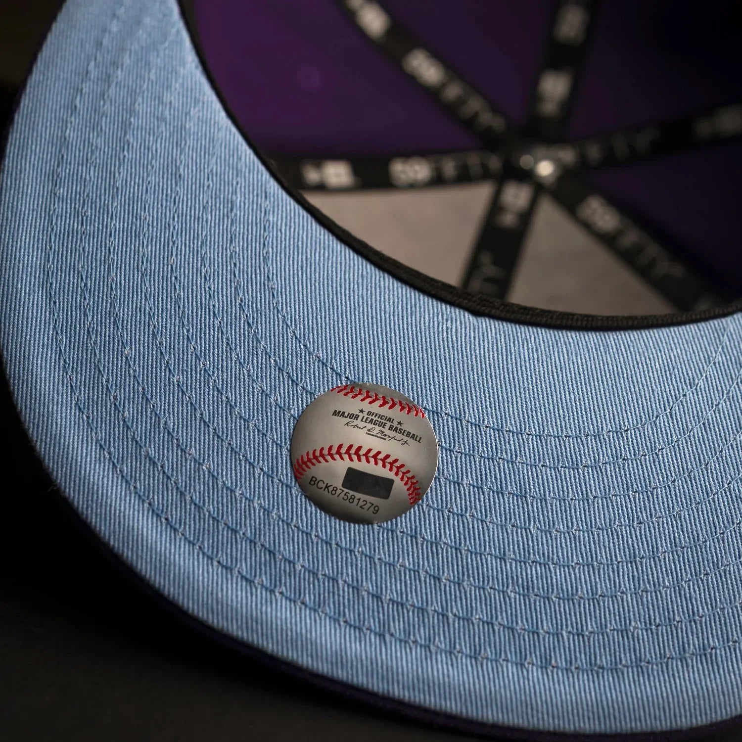 NEW YORK YANKEES MLB PURPLE BLUE UV / NEW ERA 59FIFTY FITTED CAP