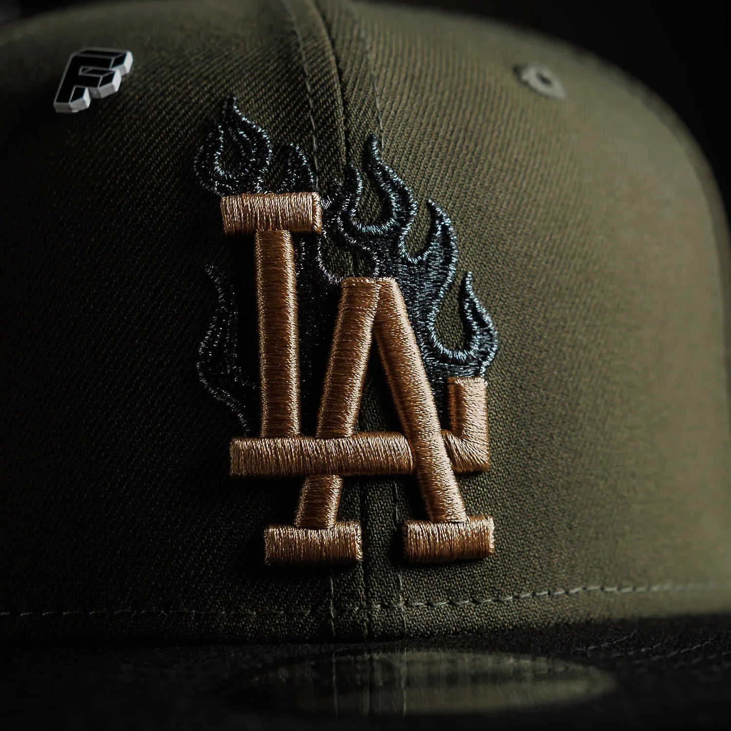 LOS ANGELES DODGERS MLB OLIVE GREEN BLACK UV / NEW ERA 9FIFTY SNAPBACK