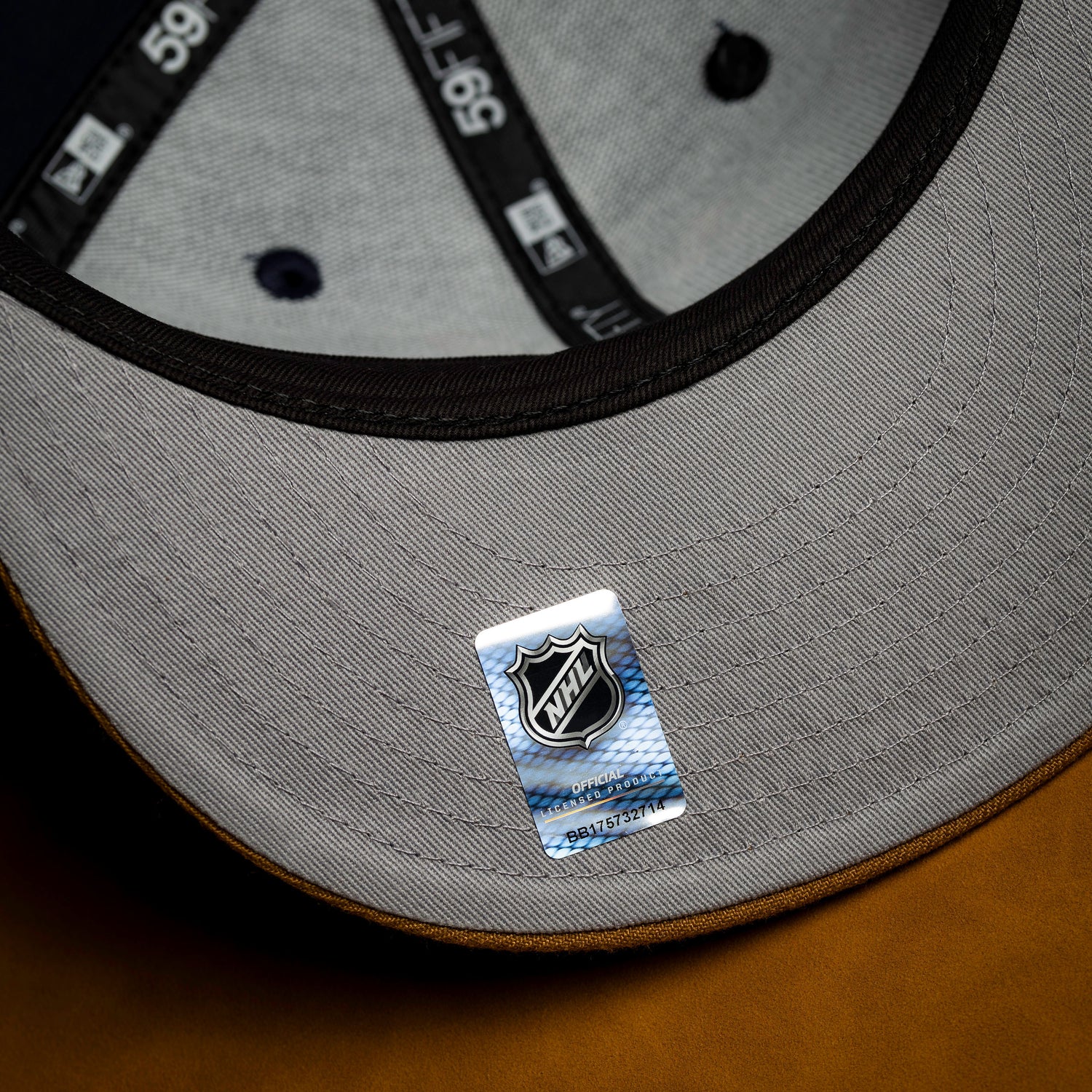 ANAHEIM DUCKS NHL NAVY BRONZE TWO TONE GRAY UV / NEW ERA 59FIFTY FITTED CAP