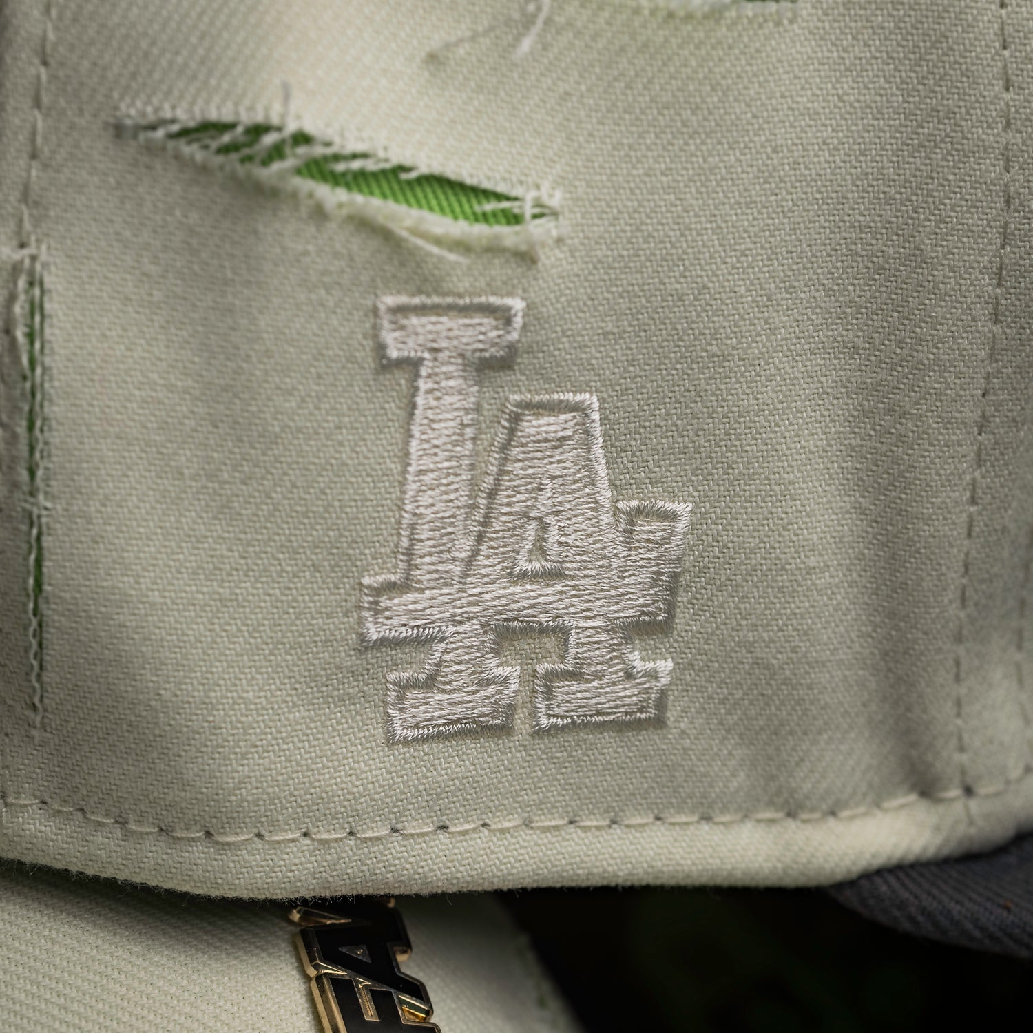 LOS ANGELES DODGERS MLB MUMMIFIED CREAM NEON GREEN TWO TONE GREY UV / NEW ERA 59FIFTY CAP