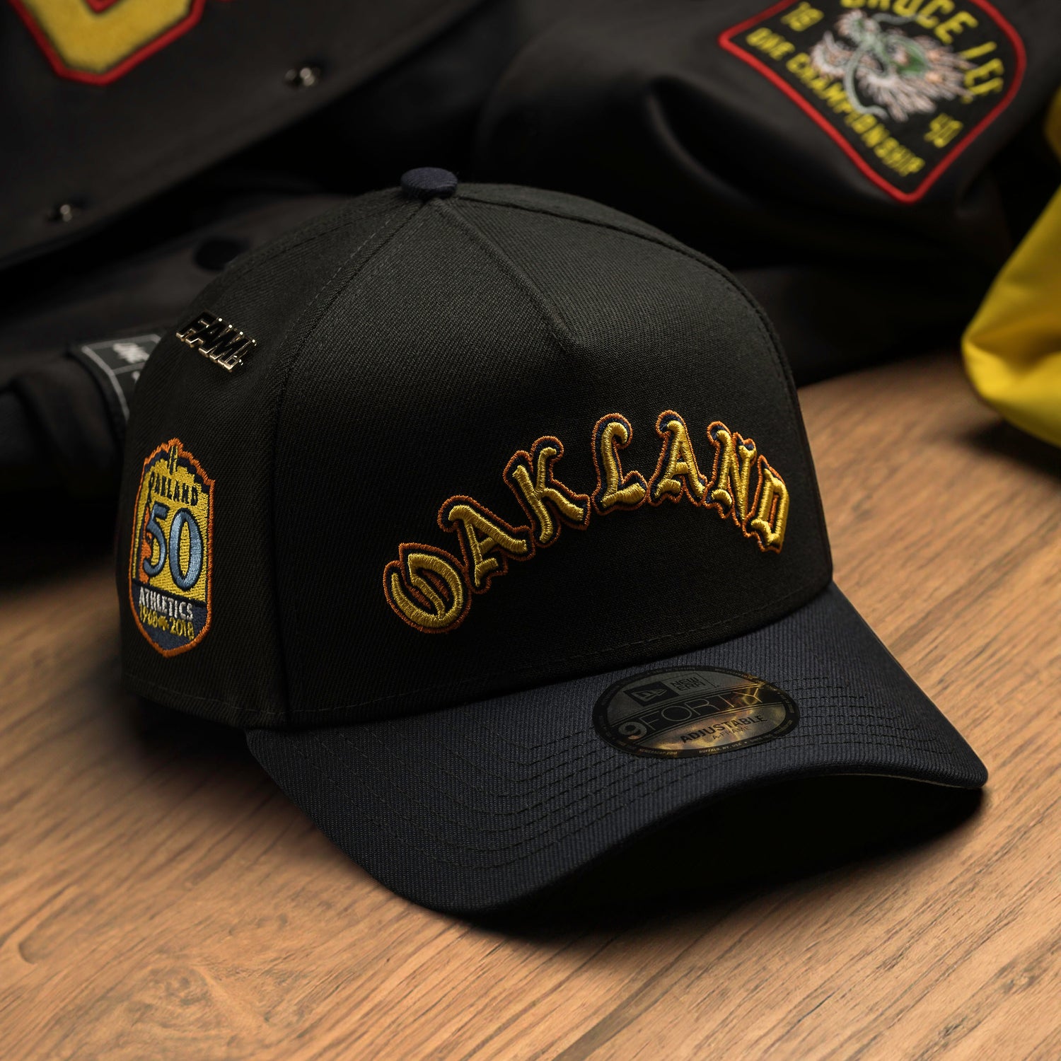 OAKLAND ATHLETICS MLB BLACK NAVY TWO TONE GRAY UV / NEW ERA 9FORTY A-FRAME