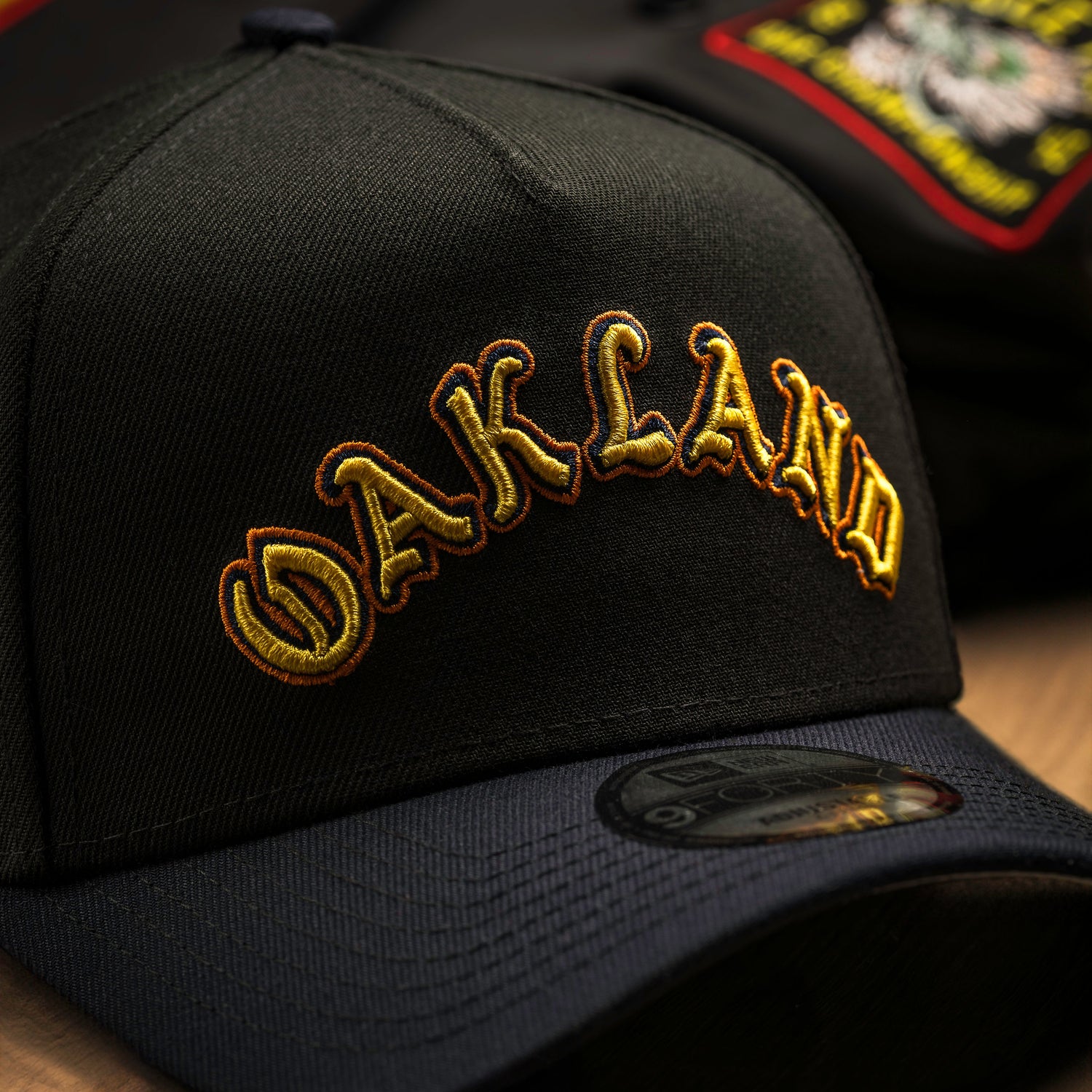 OAKLAND ATHLETICS MLB BLACK NAVY TWO TONE GRAY UV / NEW ERA 9FORTY A-FRAME