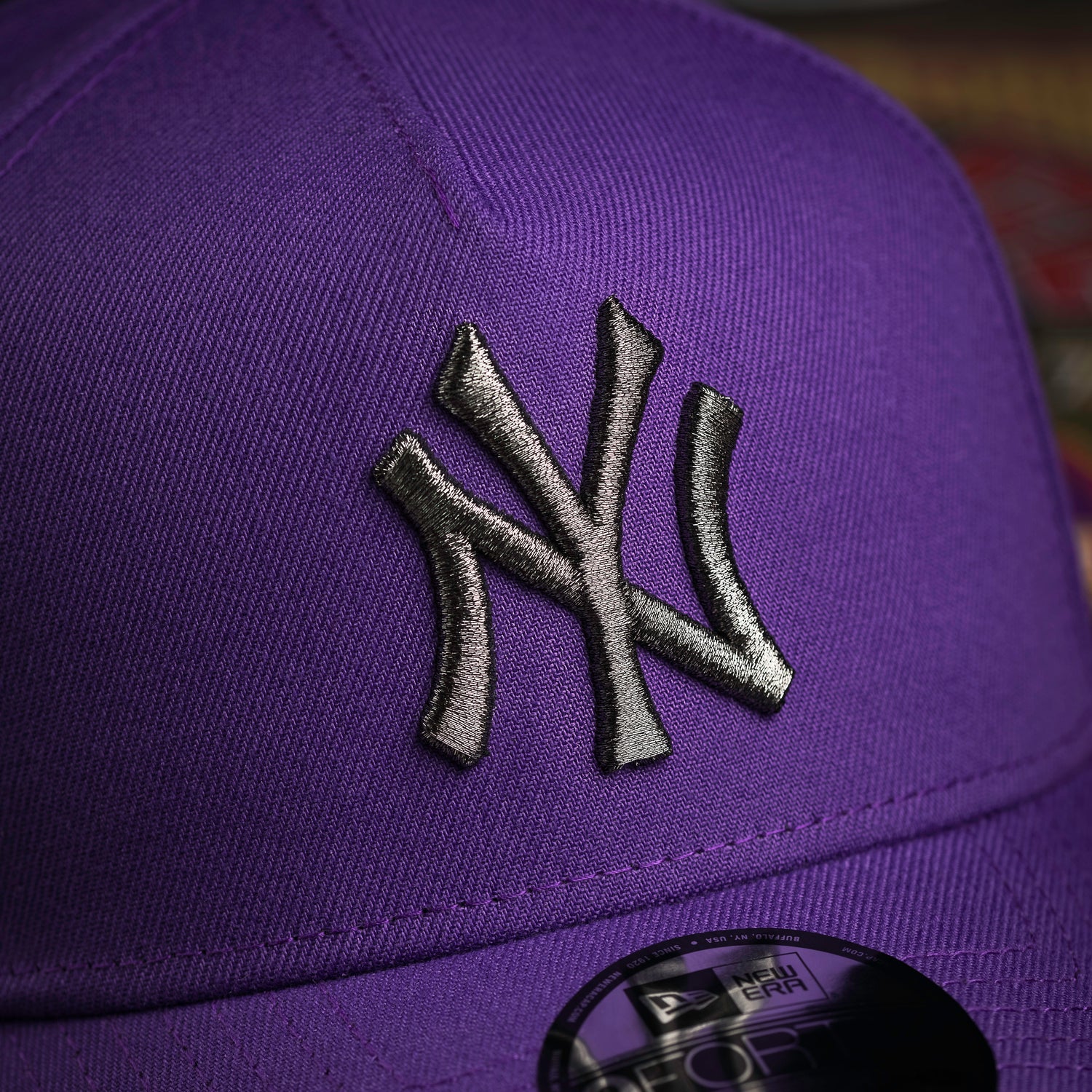 NEW YORK YANKEES MLB PURPLE GREY UV / NEW ERA 9FORTY A-FRAME