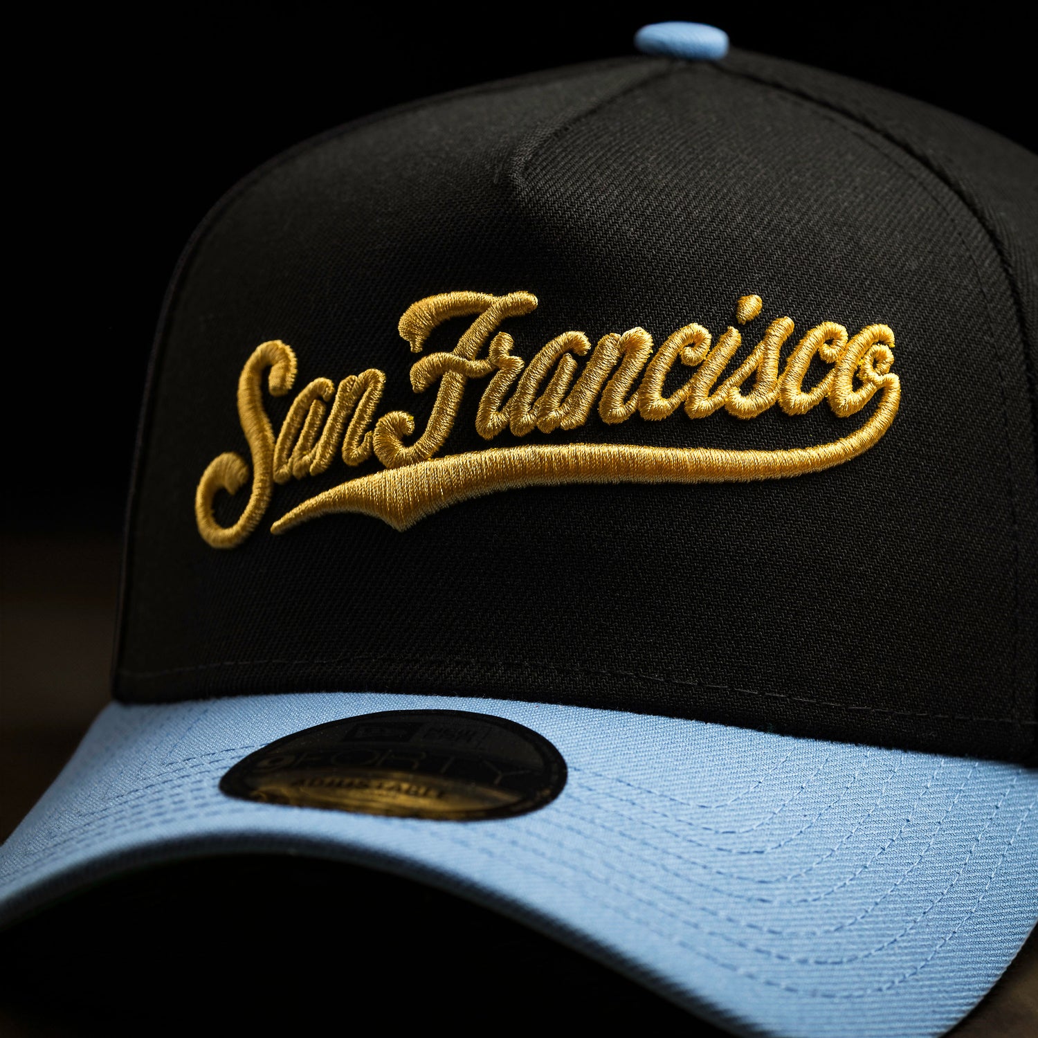SAN FRANCISCO GIANTS MLB BLACK BLUE TWO TONE KELLY GREEN UV / NEW ERA 9FORTY A-FRAME