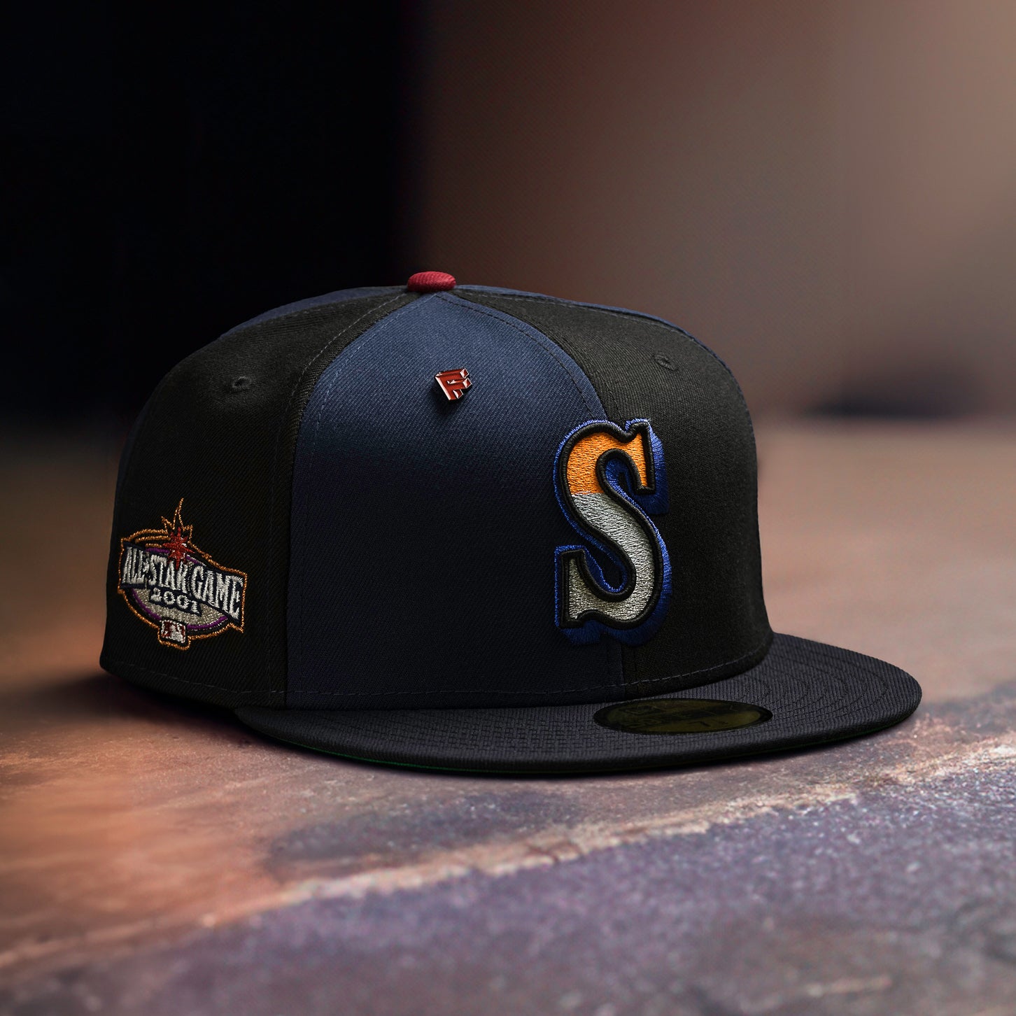 SEATTLE MARINERS MLB BLUE BLACK TWO TONE GREEN UV / NEW ERA 59FIFTY CAP