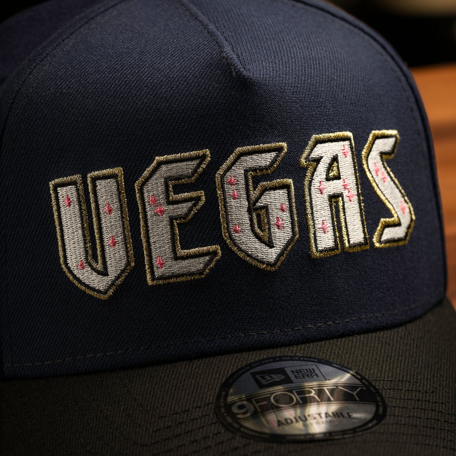 VEGAS GOLDEN KNIGHTS NHL BLUE BLACK TWO TONE GOLD UV / NEW ERA 9FORTY A-FRAME