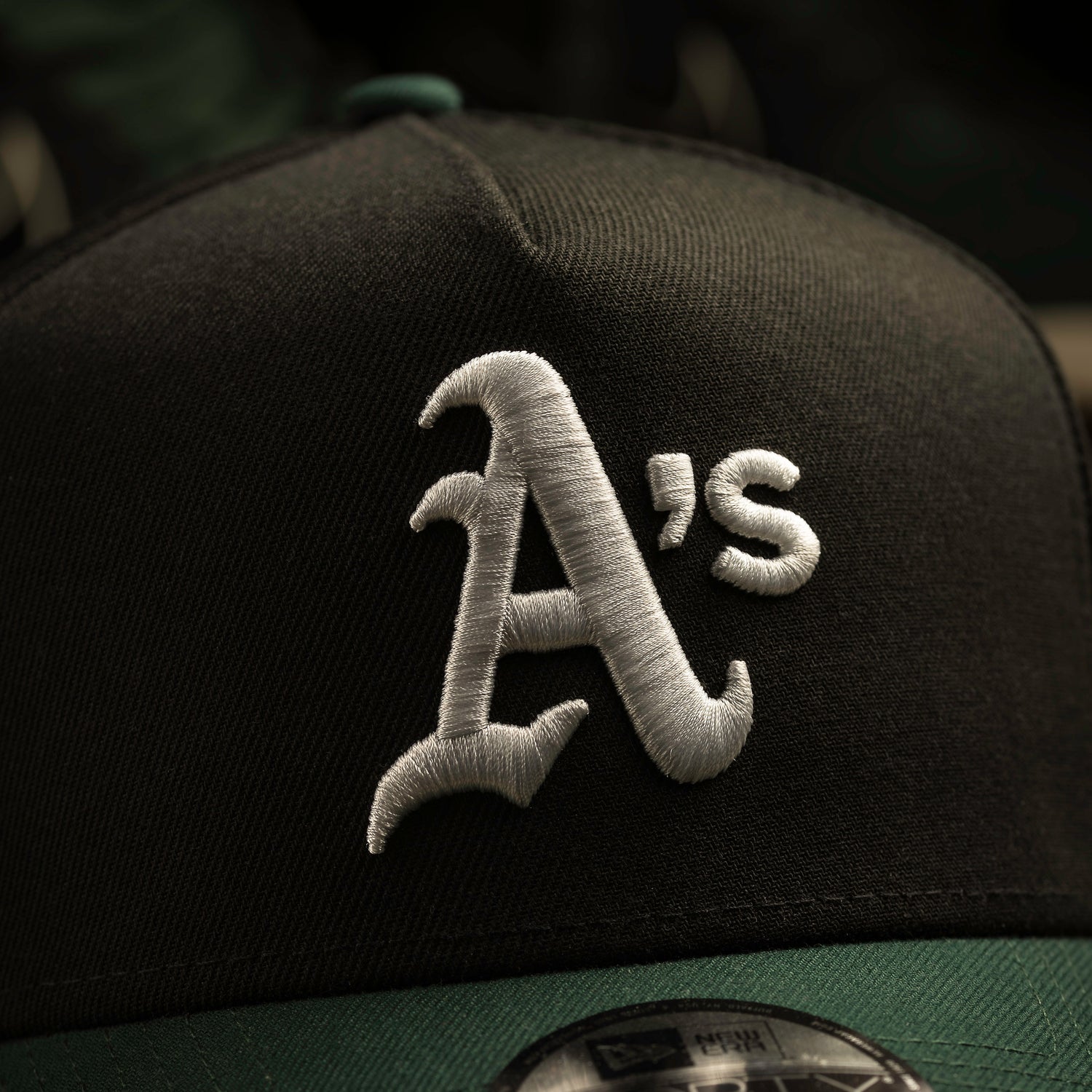 OAKLAND ATHLETICS MLB BLACK GREEN TWO TONE GRAY UV / NEW ERA 9FORTY A-FRAME