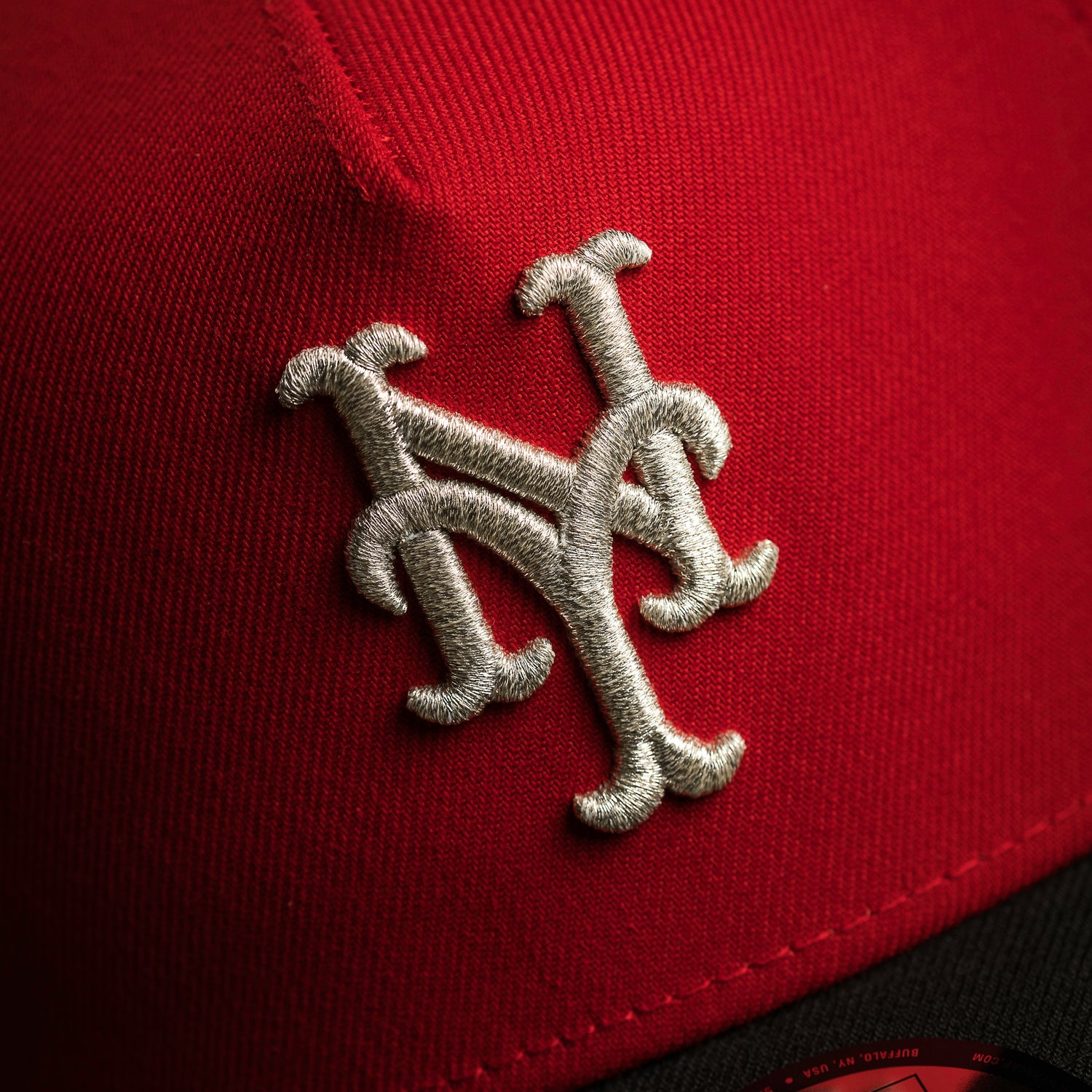 NEW YORK METS MLB SCARLET BLACK TWO TONE GREY UV / NEW ERA 9FORTY A-FRAME