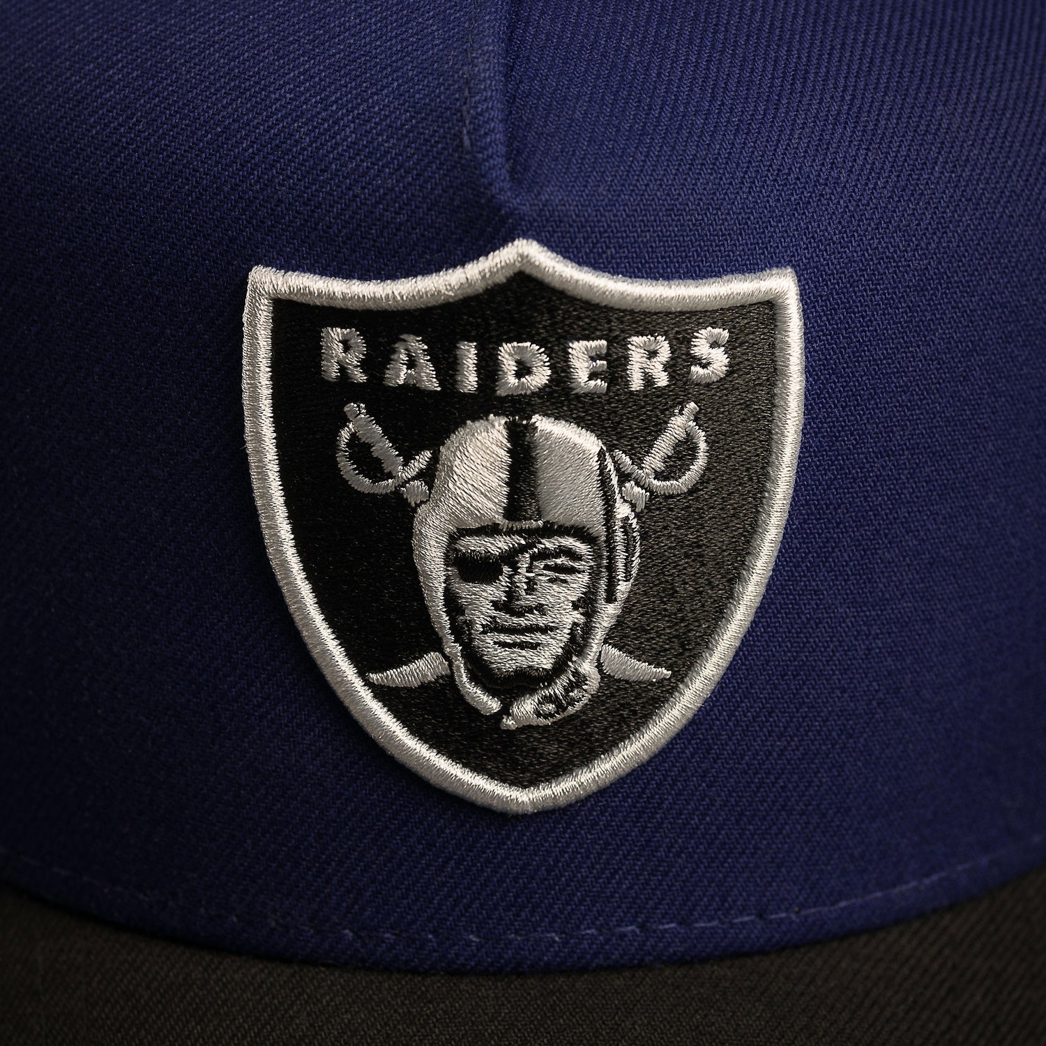 LAS VEGAS RAIDERS NFL STONE BLUE BLACK TWO TONE GRAY UV / NEW ERA 9FORTY A-FRAME