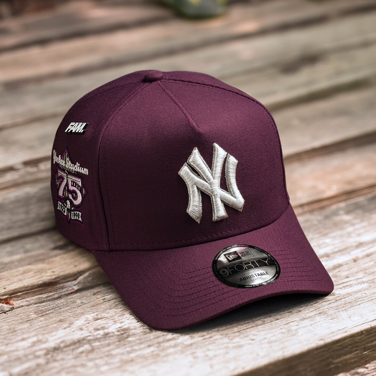 NEW YORK YANKEES MLB PLUM CROWN GRAY UV / NEW ERA 9FORTY A-FRAME ADJUSTABLE