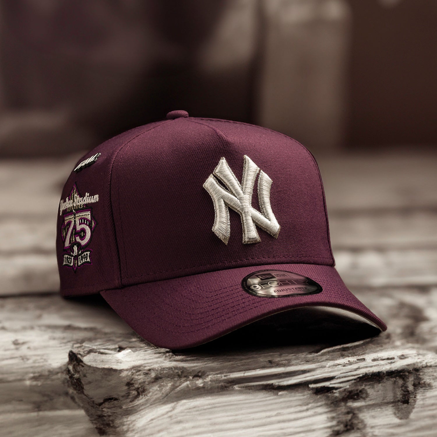 NEW YORK YANKEES MLB PLUM CROWN GRAY UV / NEW ERA 9FORTY A-FRAME ADJUSTABLE
