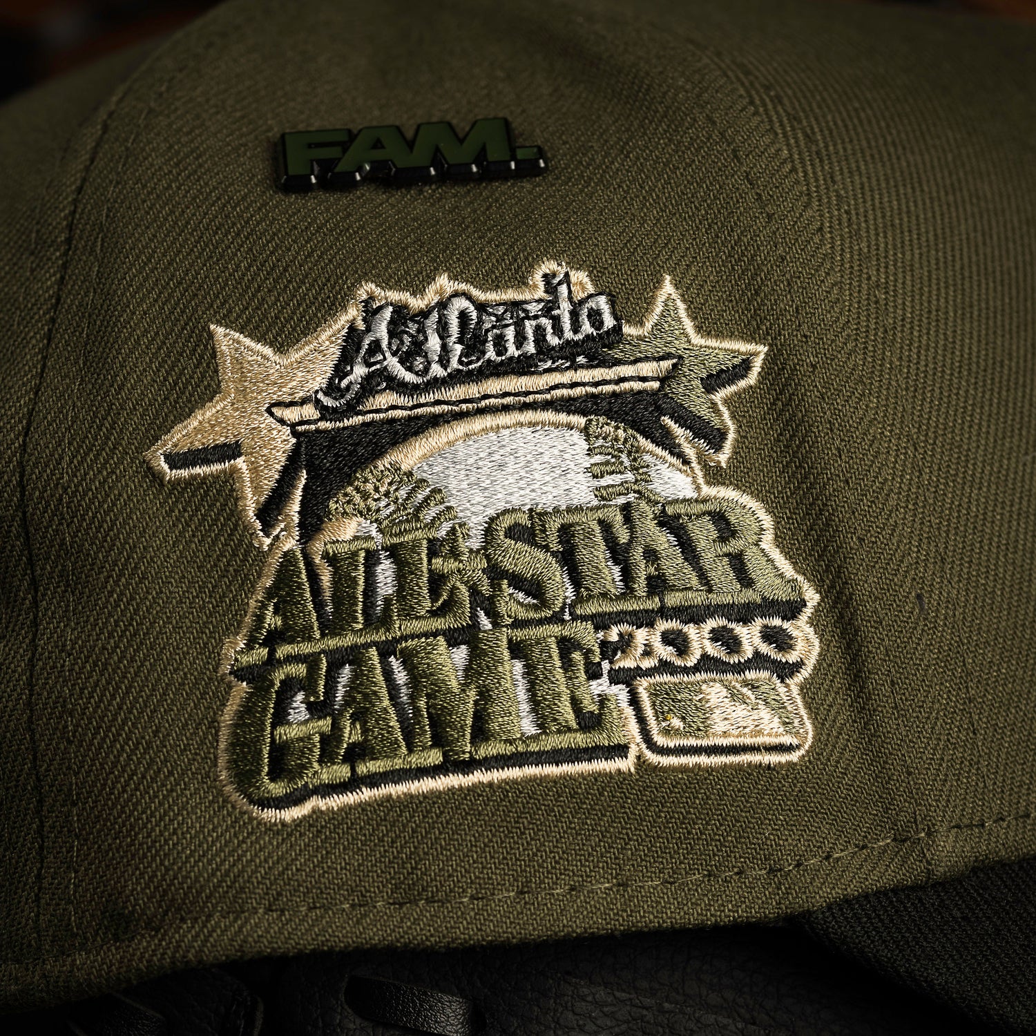 ATLANTA BRAVES MLB OLIVE BLACK TWO TONE GRAY UV / NEW ERA 9FORTY A-FRAME