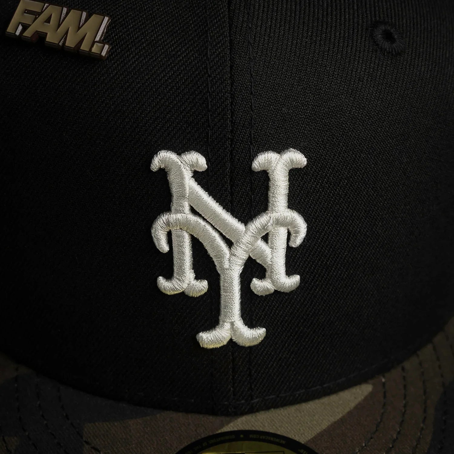 NEW YORK METS MLB BLACK TWO TONE CAMO GREY UV / NEW ERA 59FIFTY FITTED CAP