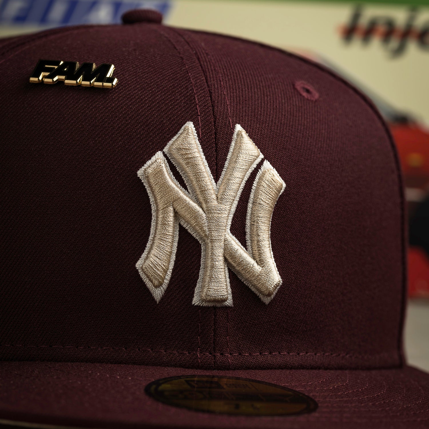 NEW YORK YANKEES MLB MAROON STONE UV / NEW ERA 59FIFTY FITTED CAP