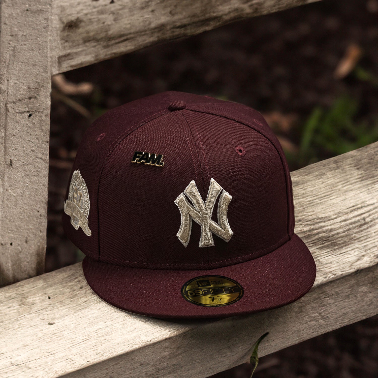 NEW YORK YANKEES MLB MAROON STONE UV / NEW ERA 59FIFTY FITTED CAP