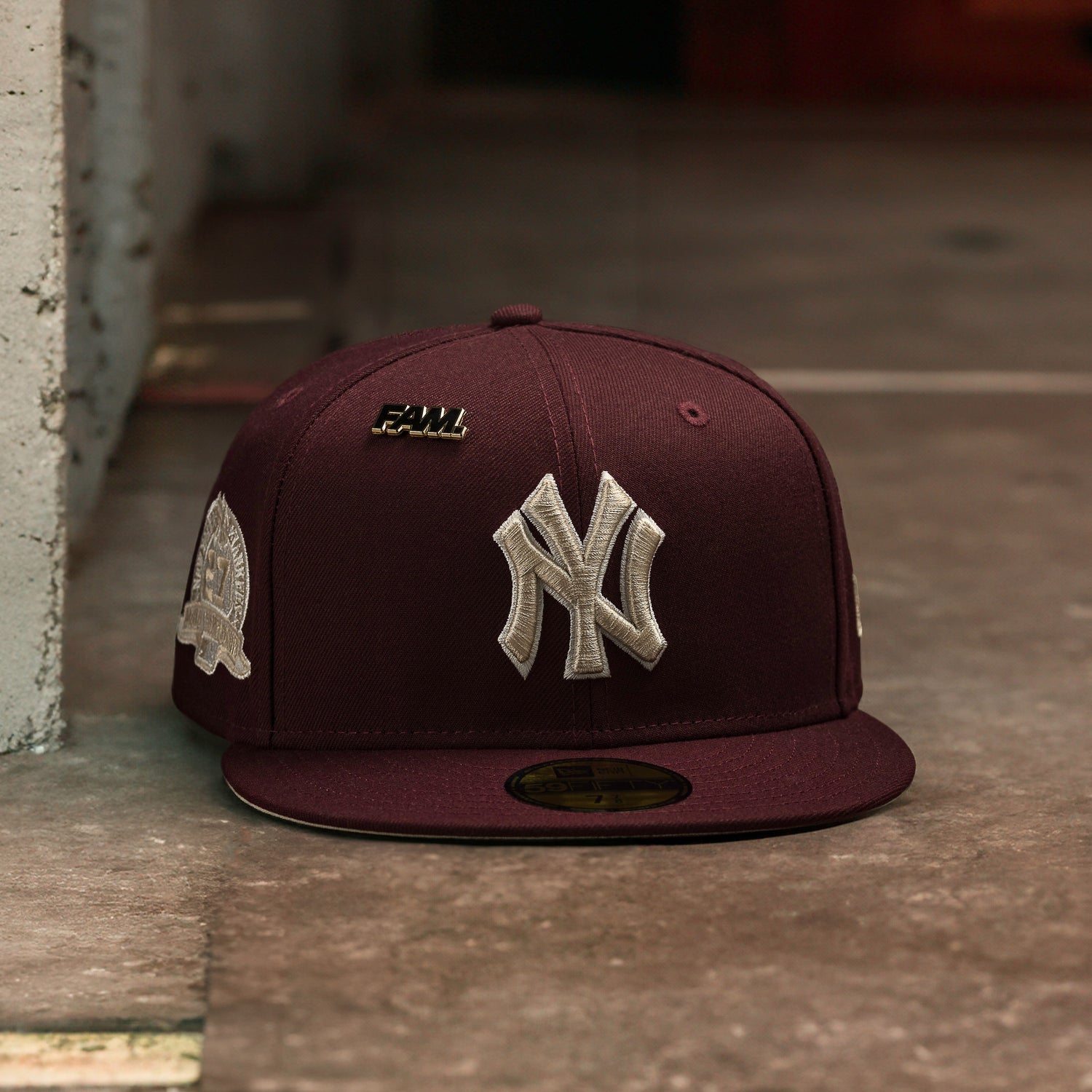 NEW YORK YANKEES MLB MAROON STONE UV / NEW ERA 59FIFTY FITTED CAP