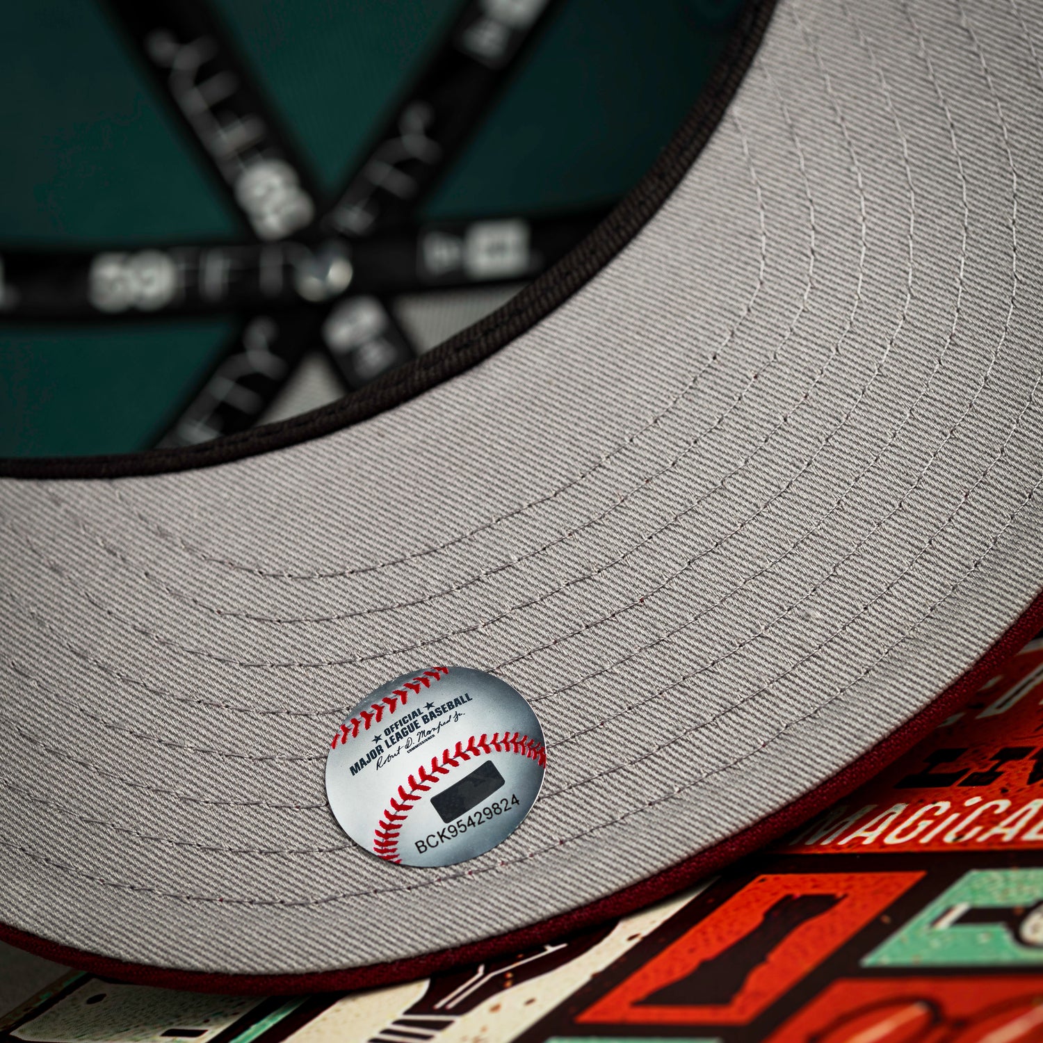 LOS ANGELES DODGERS MLB GREEN CARDINAL TWO TONE GRAY UV / NEW ERA 59FIFTY FITTED CAP