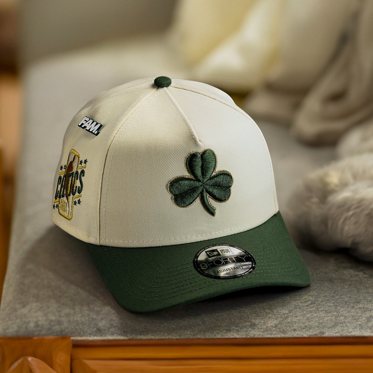 BOSTON CELTICS NBA CHROME WHITE GREEN UV / NEW ERA 9FORTY A-FRAME