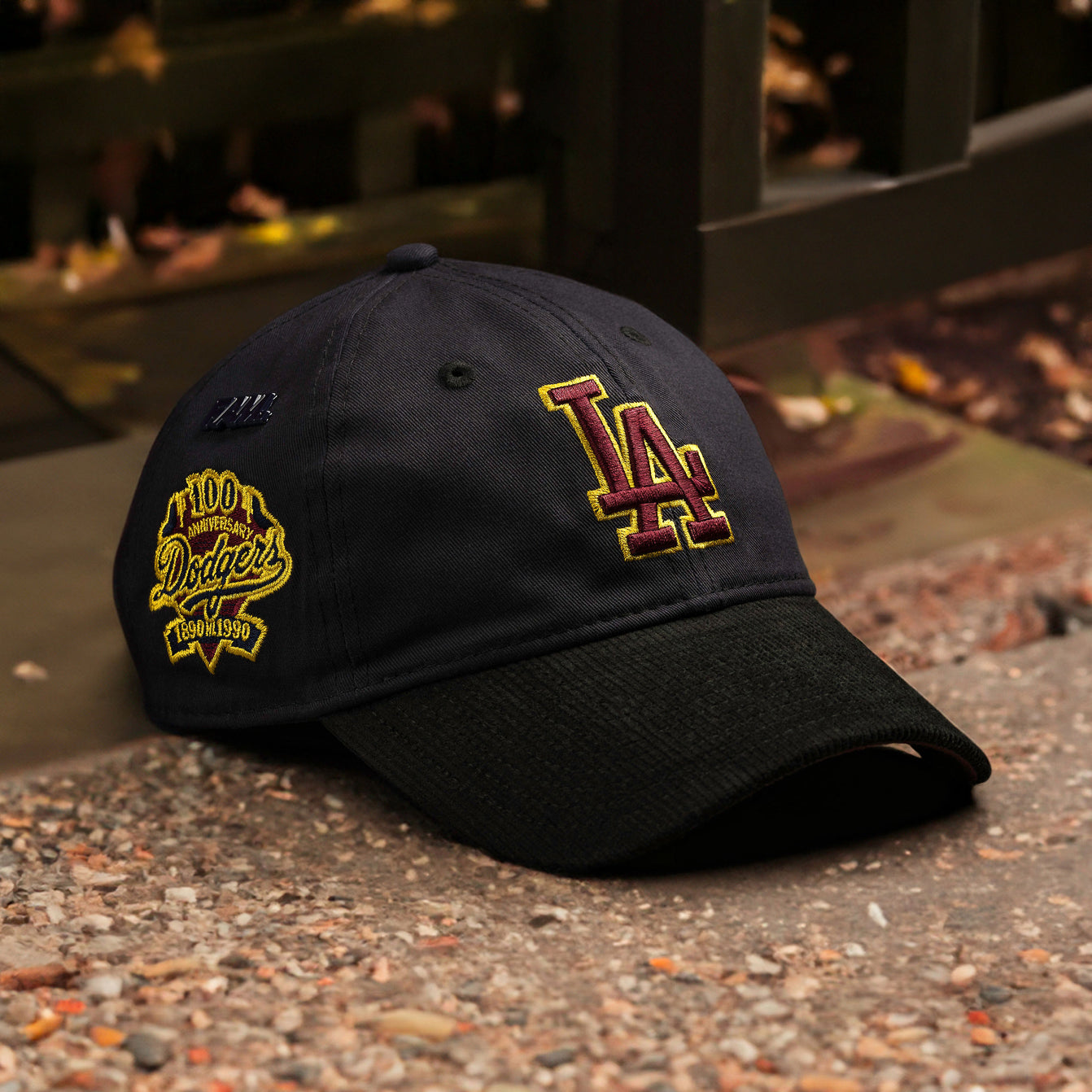 LOS ANGELES DODGERS MLB NAVY BLACK TWO TONE MAROON UV / NEW ERA 9TWENTY ADJUSTABLE