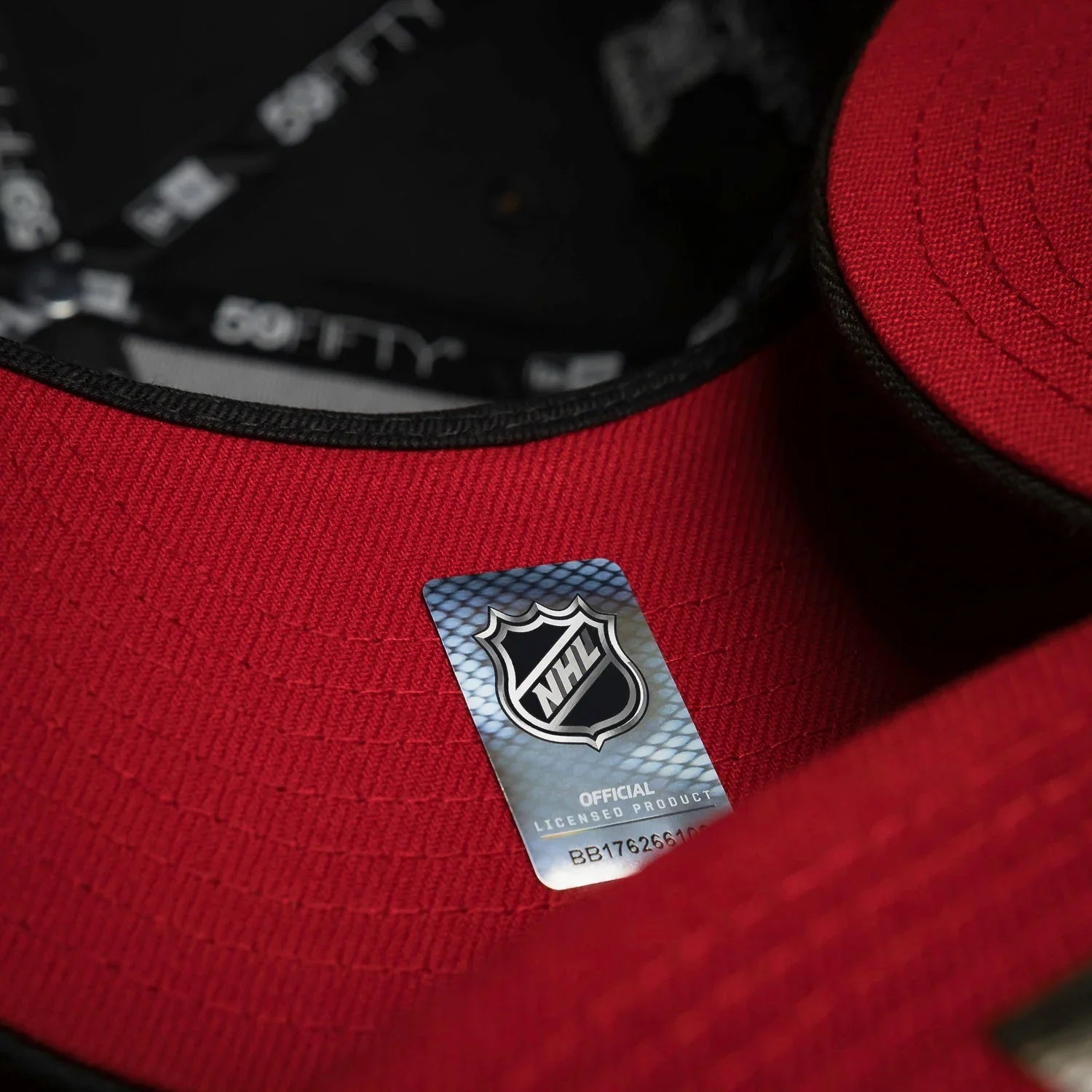 LOS ANGELES KINGS NHL BLACK SCARLET UV / NEW ERA 59FIFTY FITTED CAP
