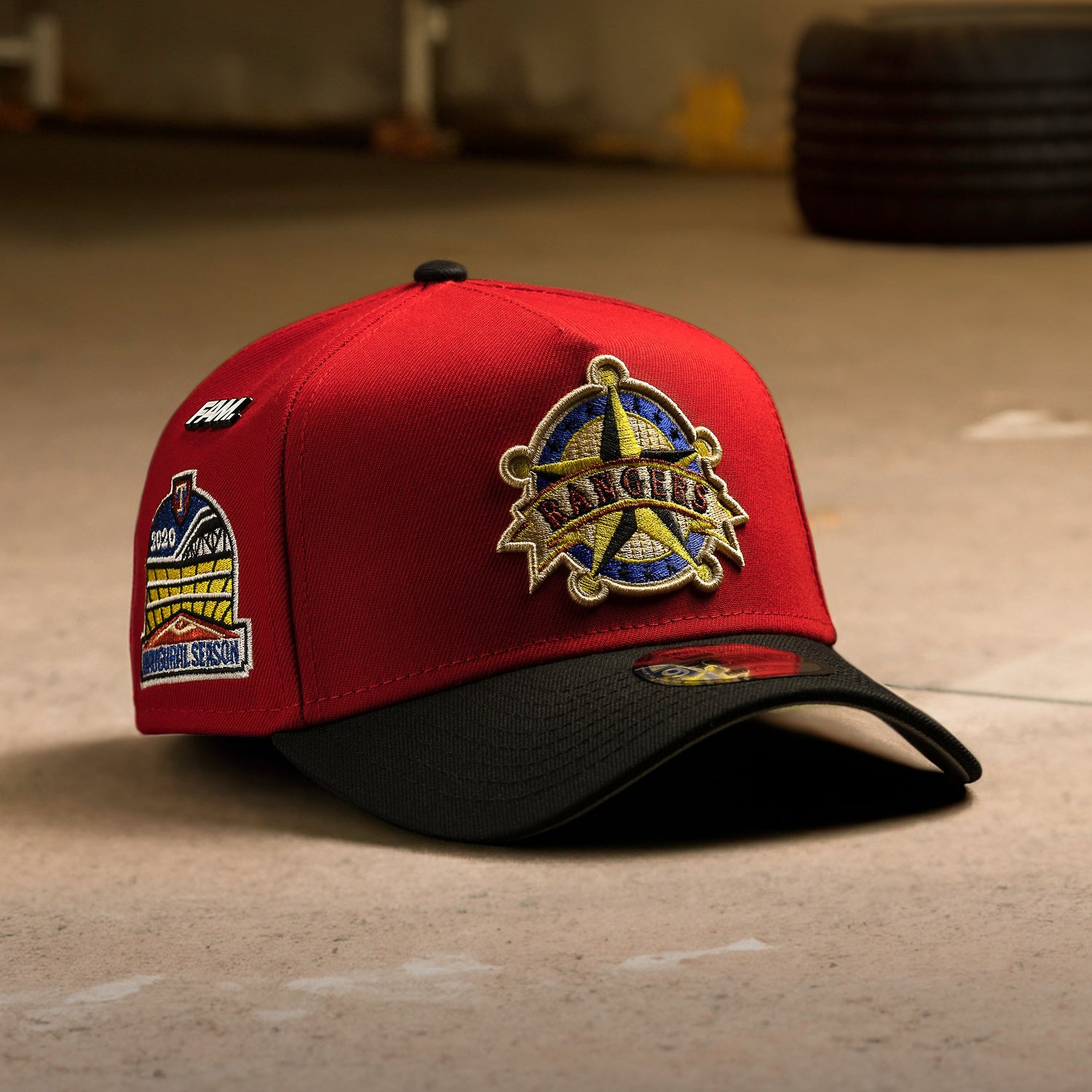 TEXAS RANGERS MLB SCARLET BLACK TWO TONE GRAY UV / NEW ERA 9FORTY A-FRAME