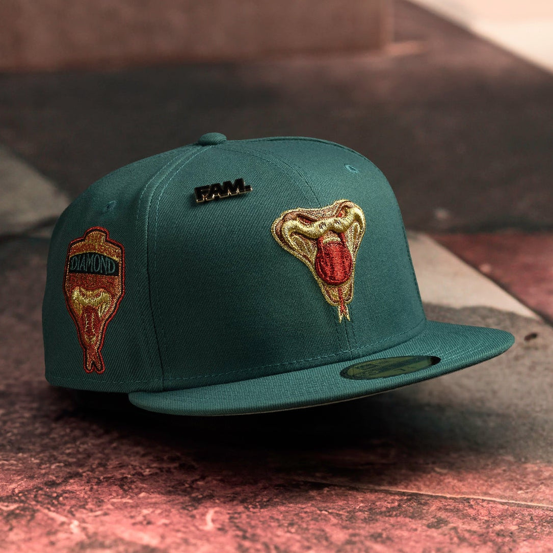 ARIZONA DIAMONDBACKS MLB NEEDLE GREEN GREY UV / NEW ERA 59FIFTY CAP