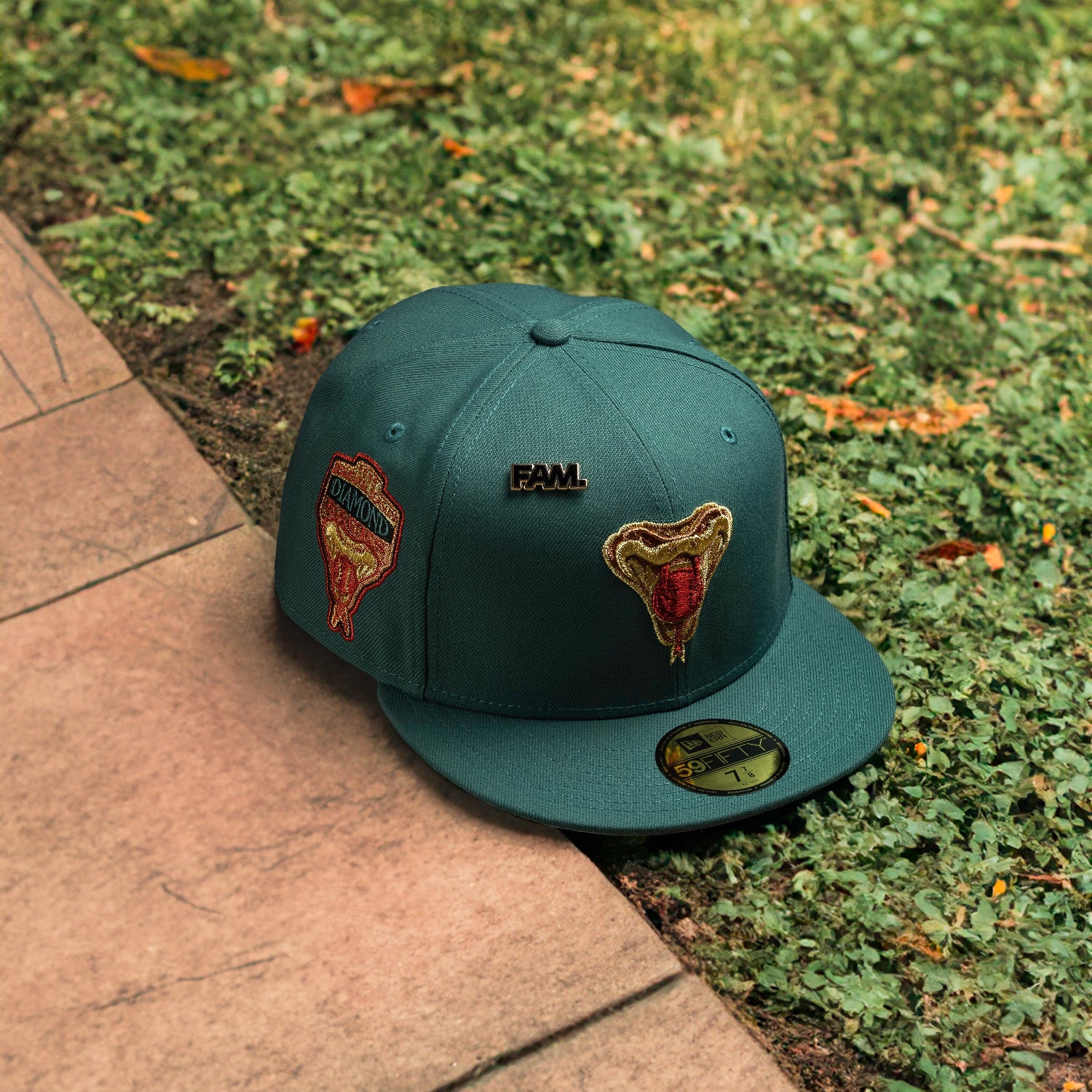 ARIZONA DIAMONDBACKS MLB NEEDLE GREEN GREY UV / NEW ERA 59FIFTY CAP