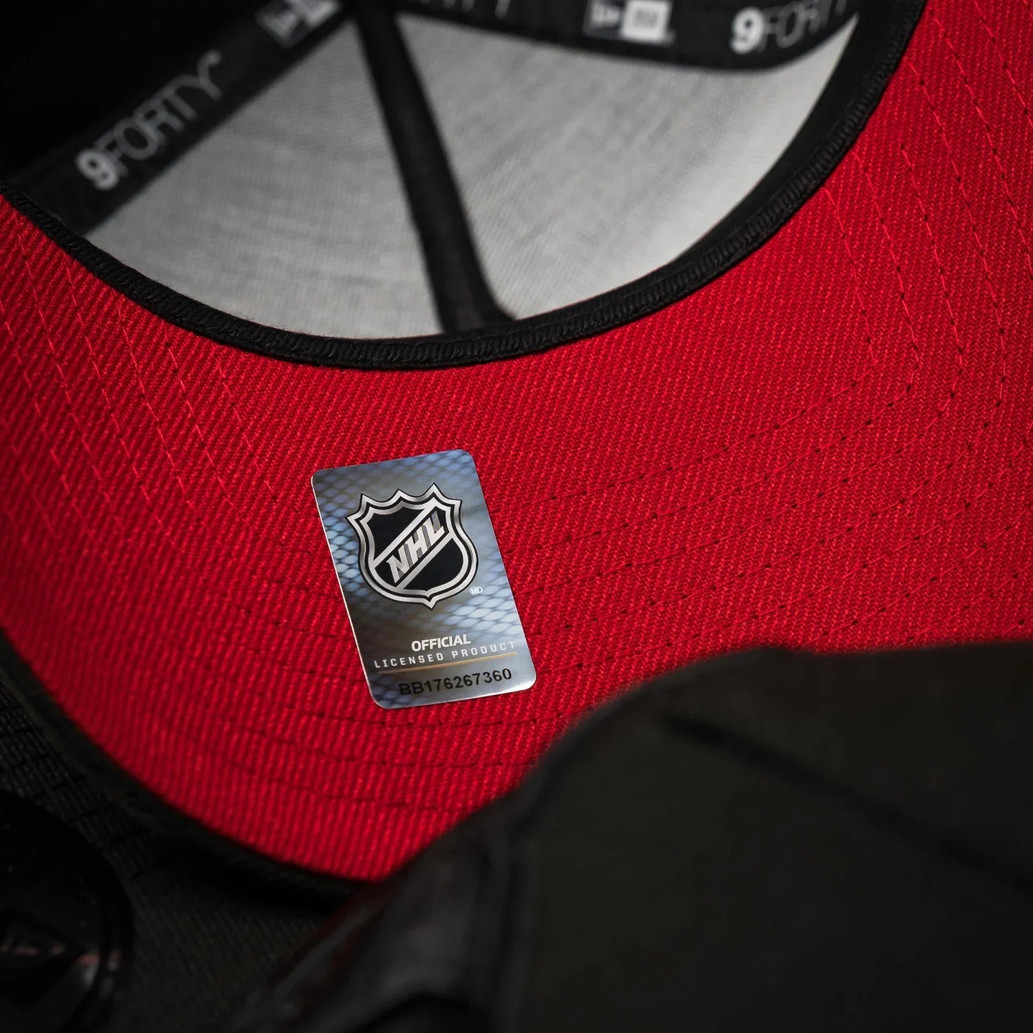 NEW YORK RANGERS NHL BLACK SCARLET UV / NEW ERA 9FORTY A-FRAME