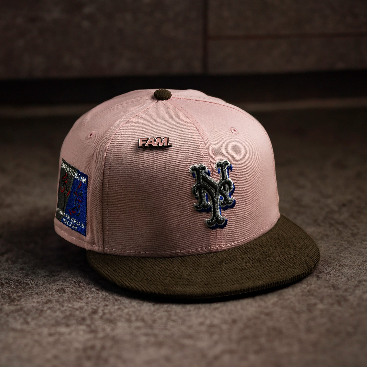 NEW YORK METS MLB PINK WALNUT TWO TONE GRAY UV / NEW ERA 59FIFTY CAP