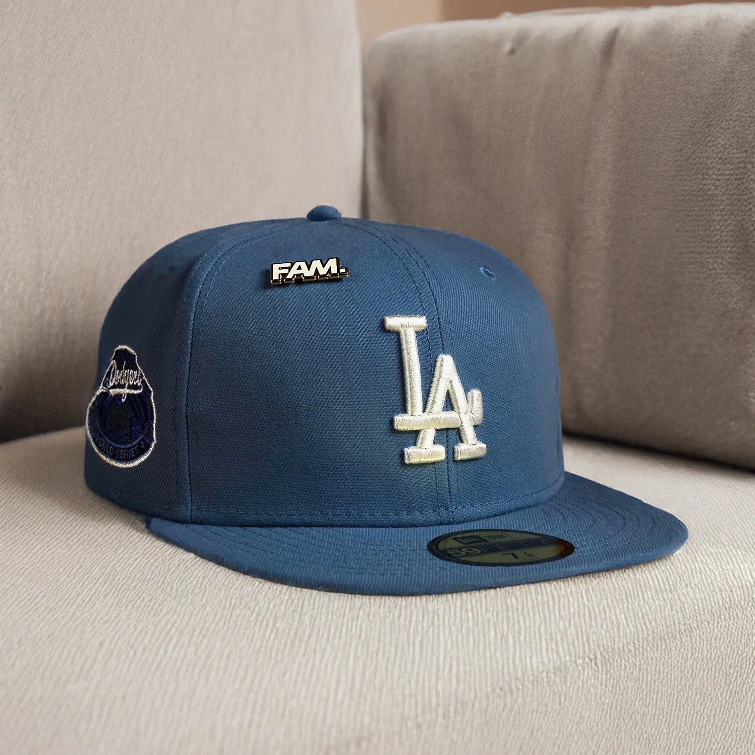 NEW ERA 59FIFTY MLB WS 1963 LOS ANGELES DODGERS FADED BLUE / GRAY UV FITTED CAP