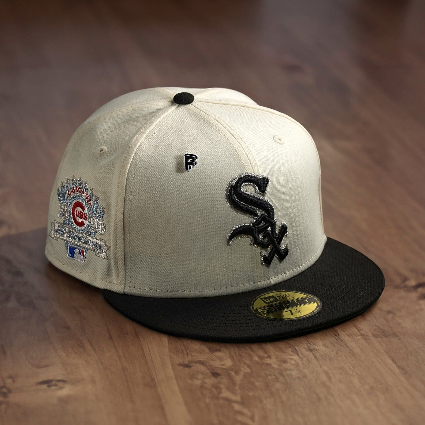 CHICAGO WHITE SOX MLB CHROME WHITE BLACK TWO TONE GREEN UV / NEW ERA 59FIFTY CAP